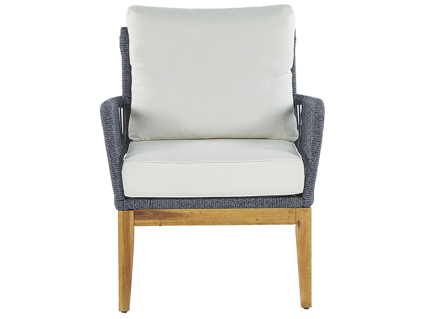 Garden Lounge Set with Table 4 Seater MERANO Acacia Wood Off-White