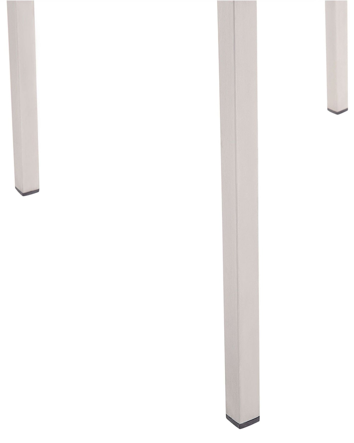 Set of 4 Garden Chairs GROSSETO Stainless Steel Grey