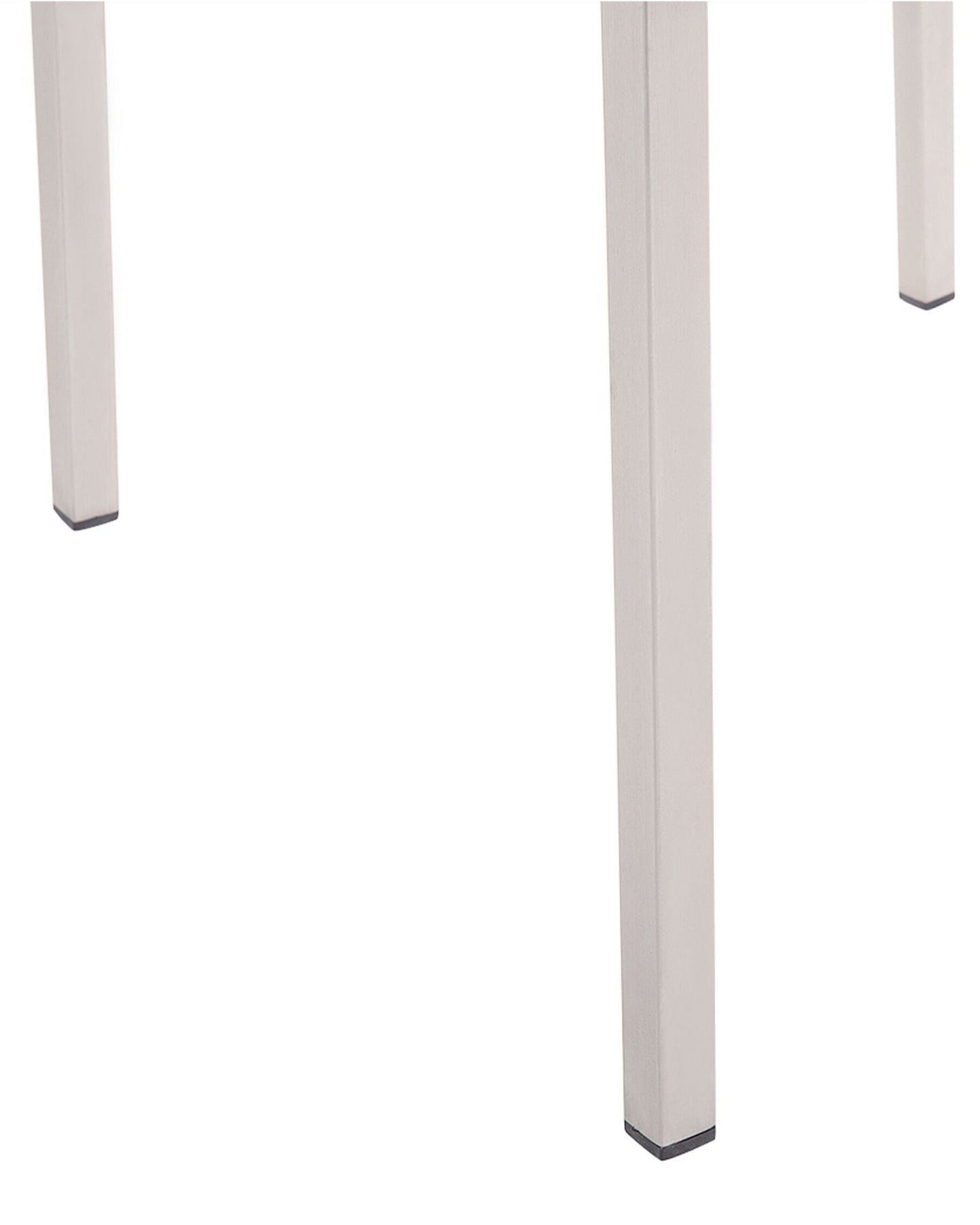 Set of 4 Garden Chairs GROSSETO Stainless Steel Beige