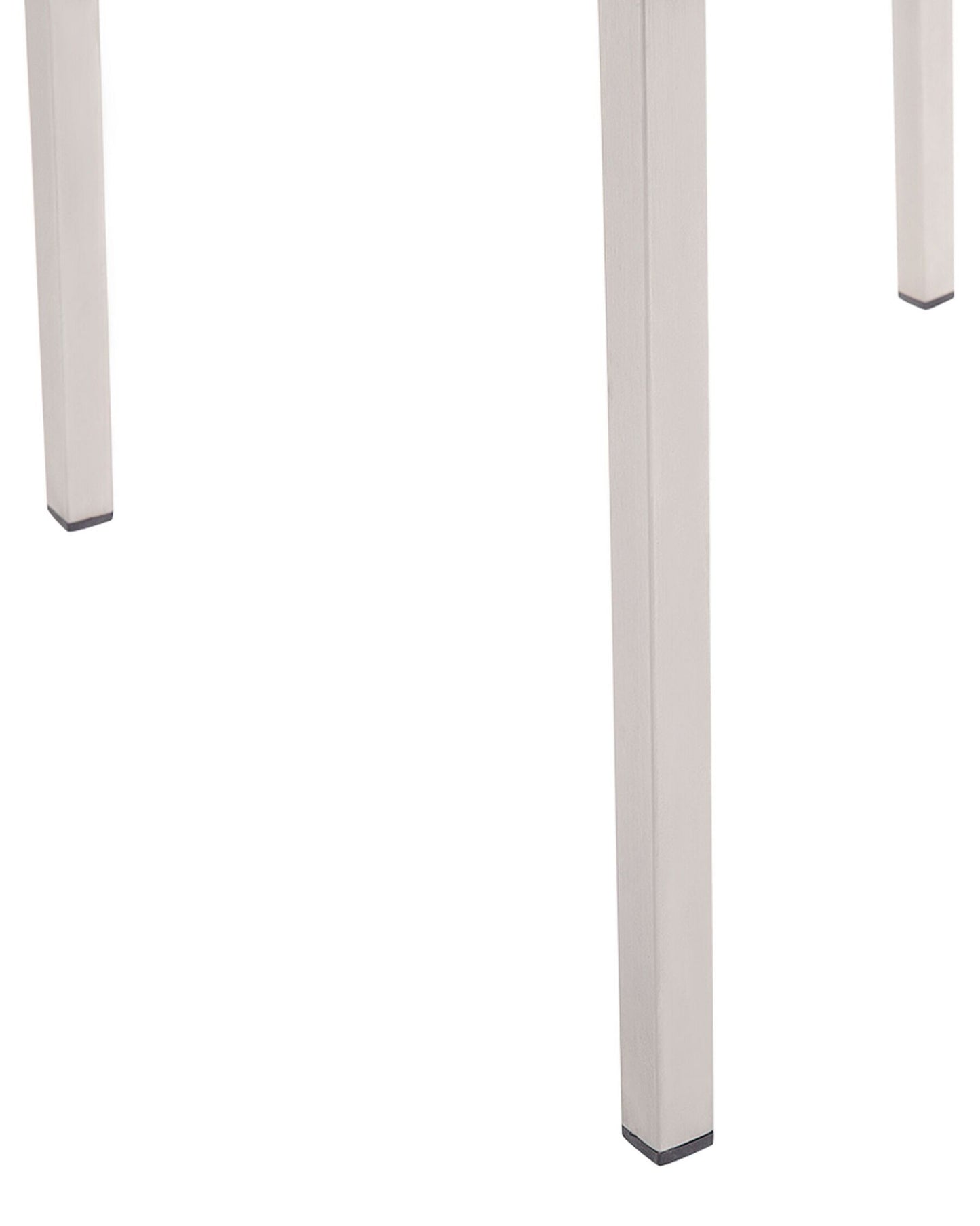 Set of 4 Garden Chairs GROSSETO Stainless Steel White