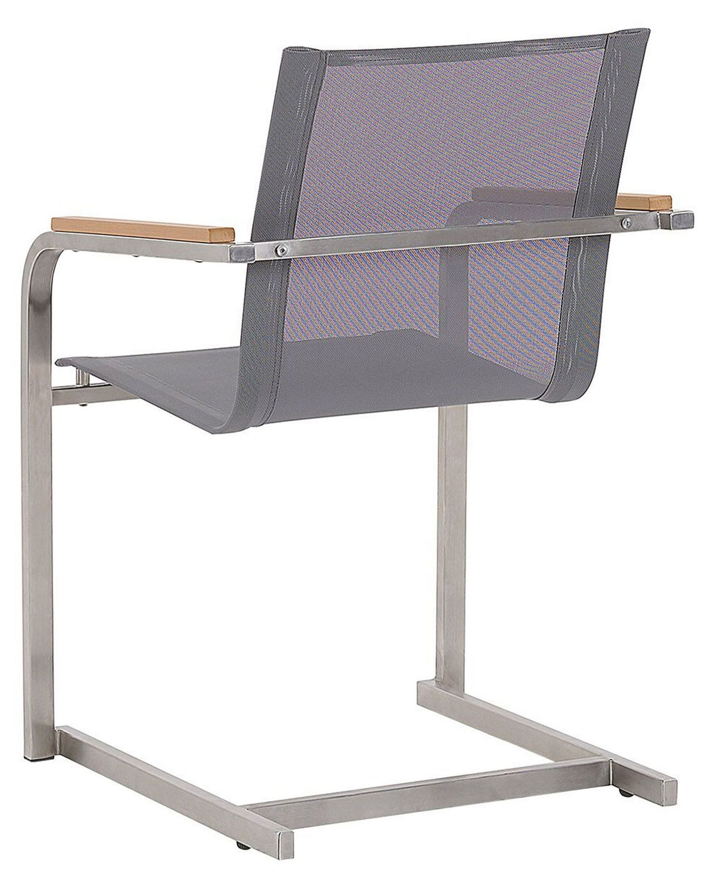 Set of 4 Garden Chairs COSOLETO Stainless Steel Grey