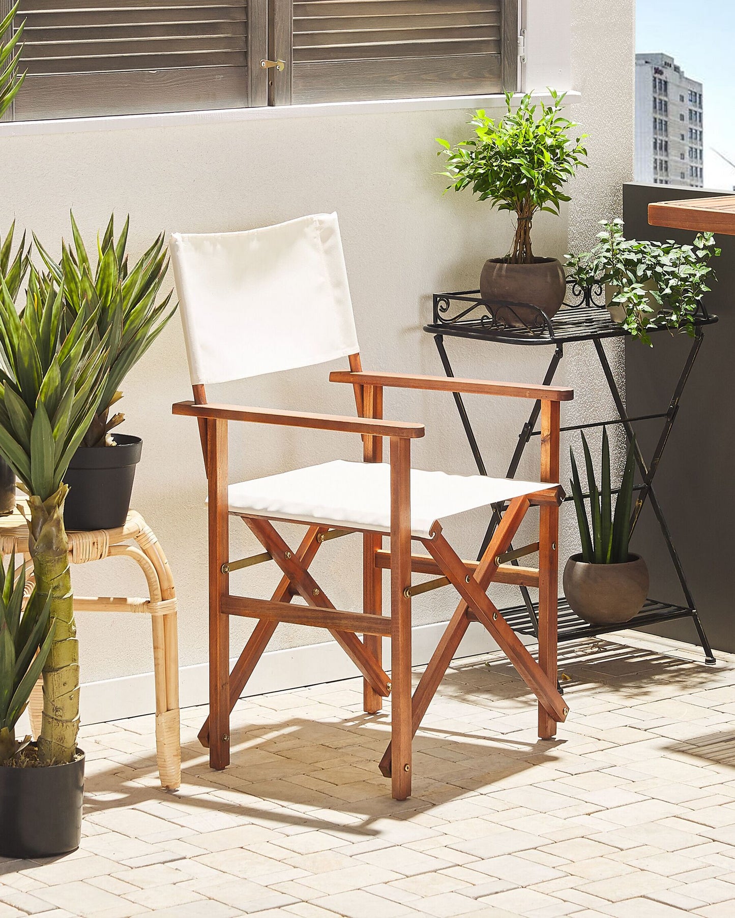 Set of 2 Garden Chairs CINE Acacia Wood Dark Green