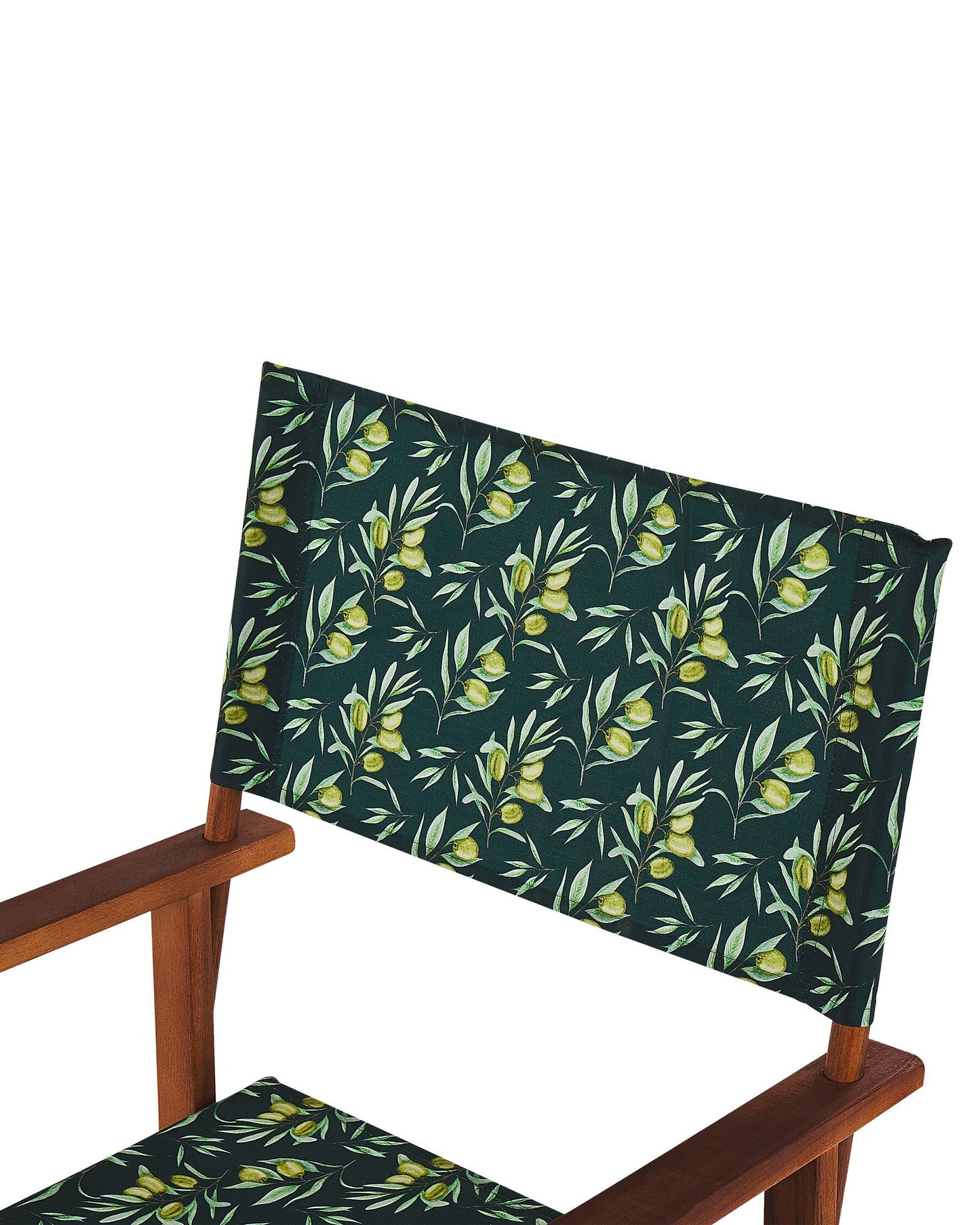Set of 2 Garden Chairs CINE Acacia Wood Dark Green