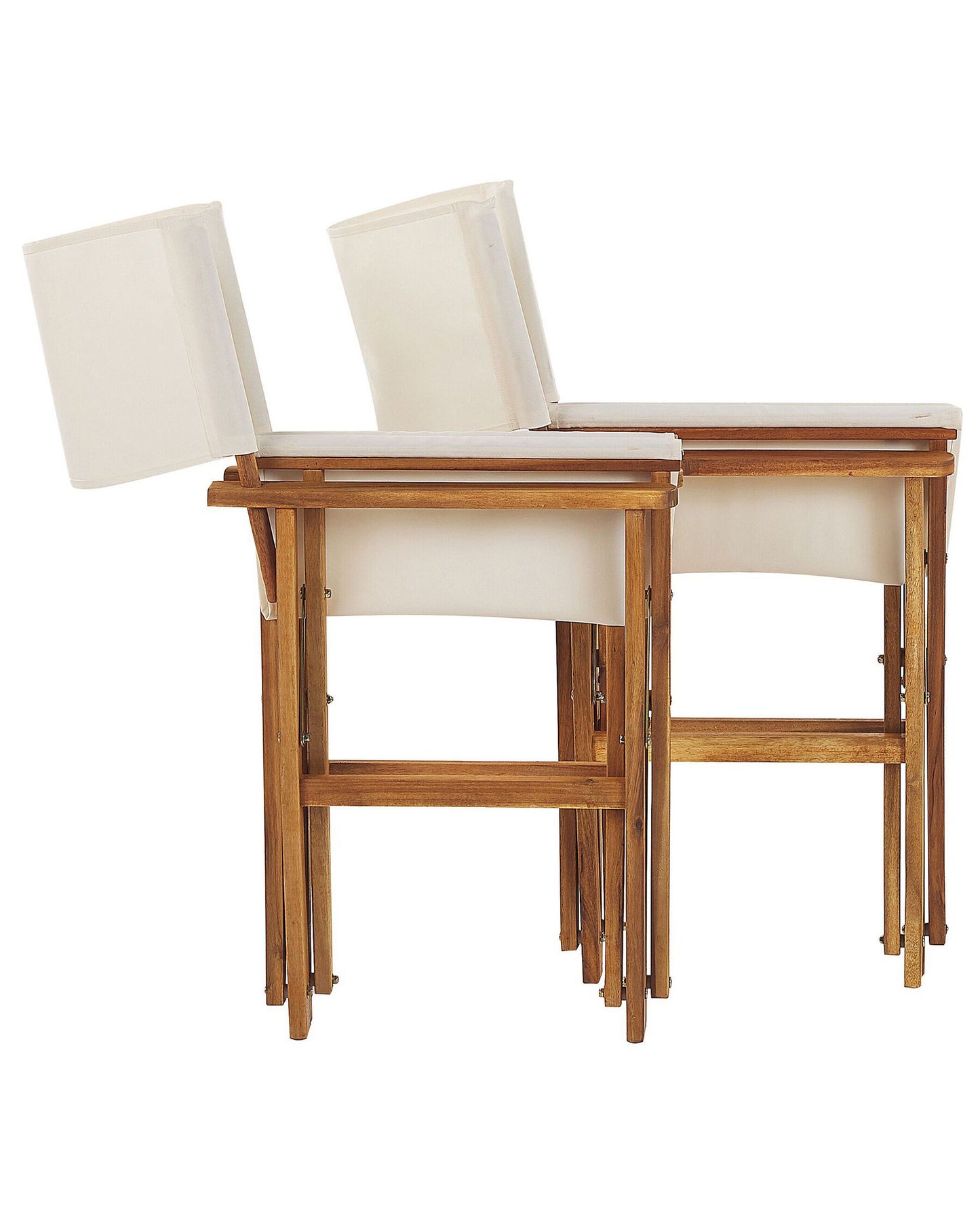 Set of 2 Garden Chairs CINE Acacia Wood White