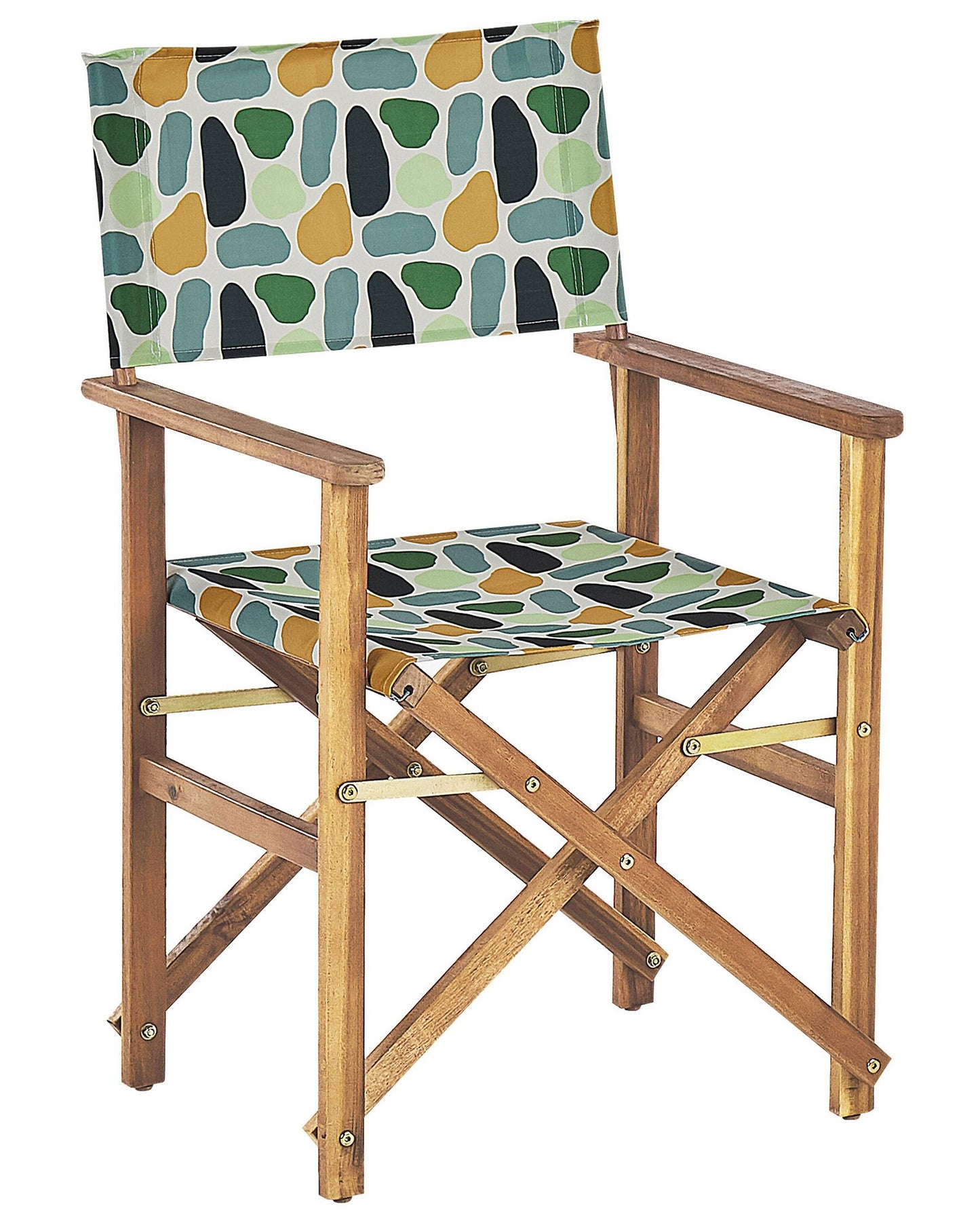 Set of 2 Garden Chairs CINE Acacia Wood Multicolour