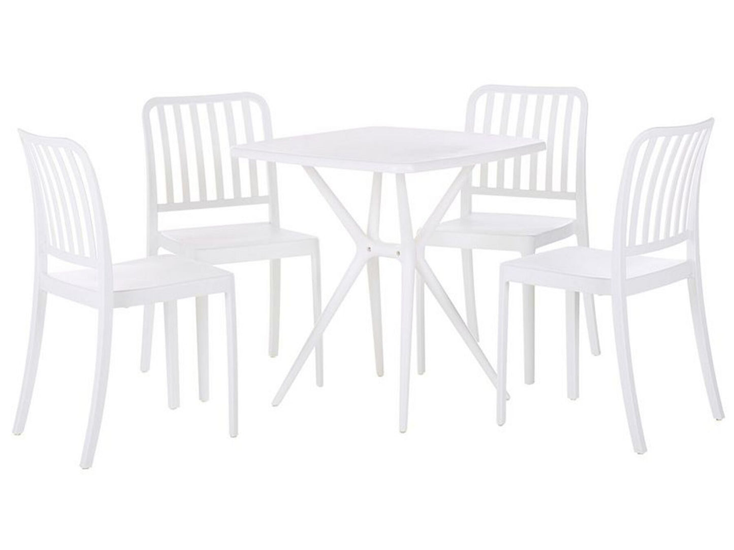 Garden Dining Set 4 Seater SERSALE White