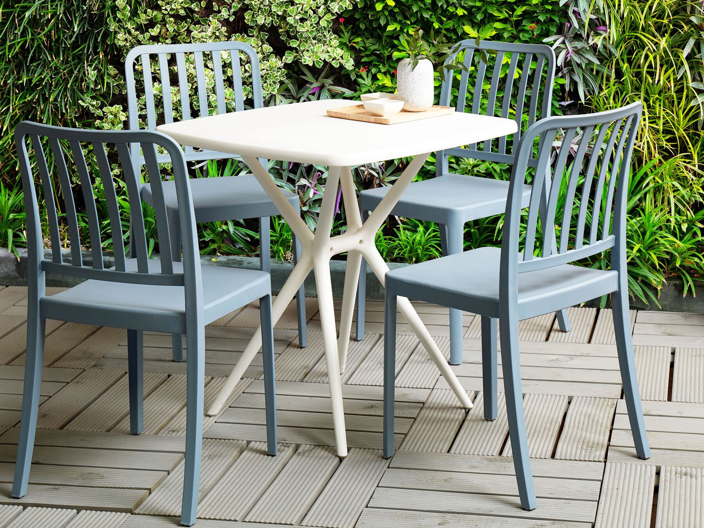Garden Dining Set 4 Seater SERSALE Blue