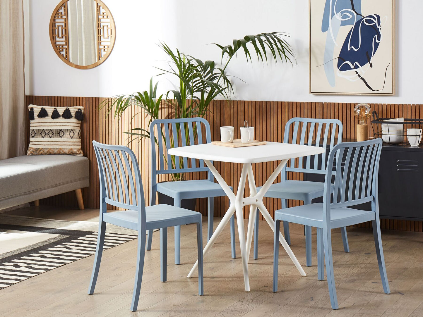 Garden Dining Set 4 Seater SERSALE Blue
