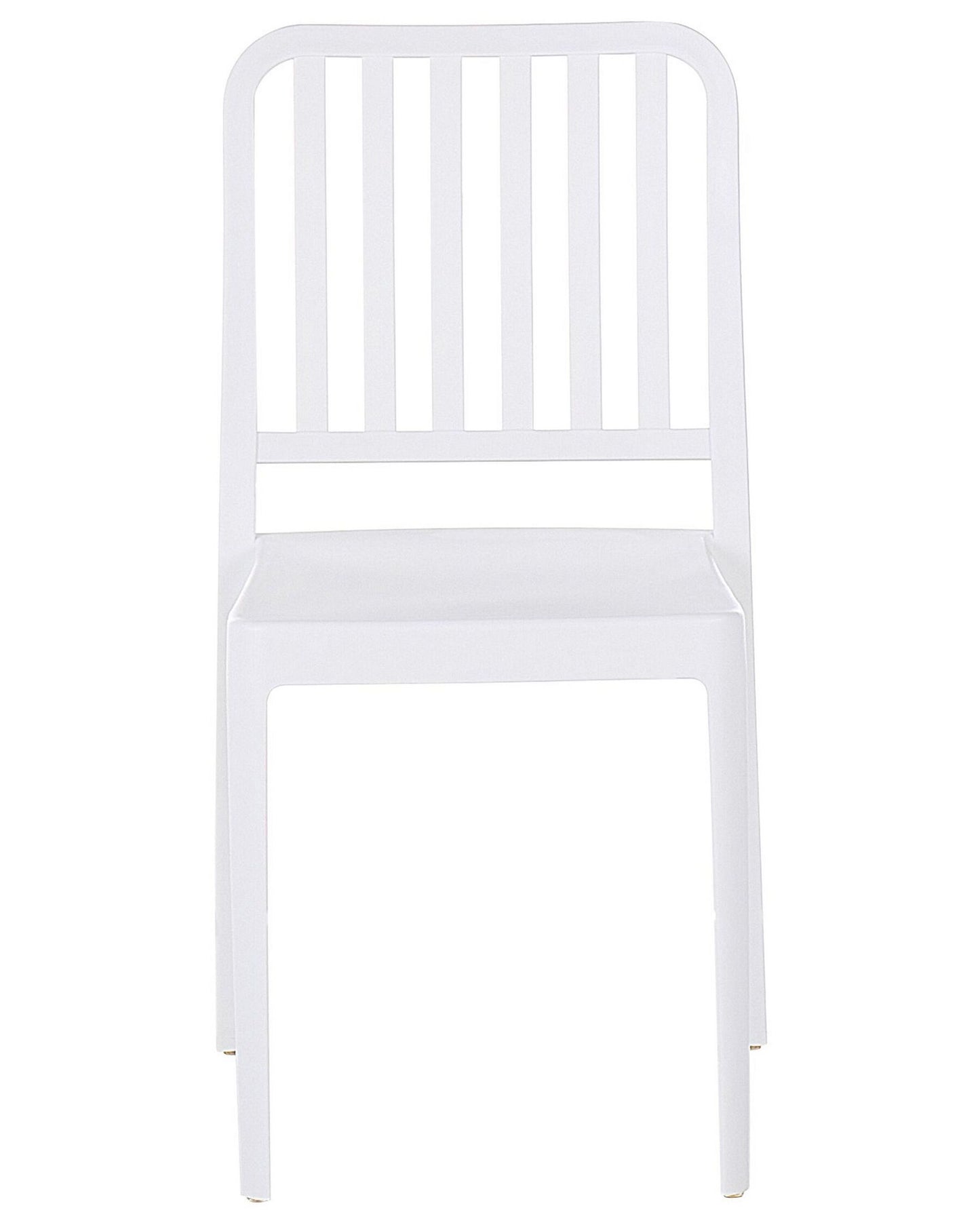 Set of 2 Garden Chairs SERSALE Synthetic Material White
