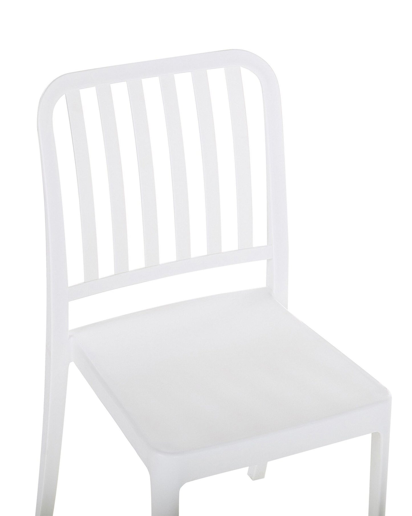 Set of 2 Garden Chairs SERSALE Synthetic Material White