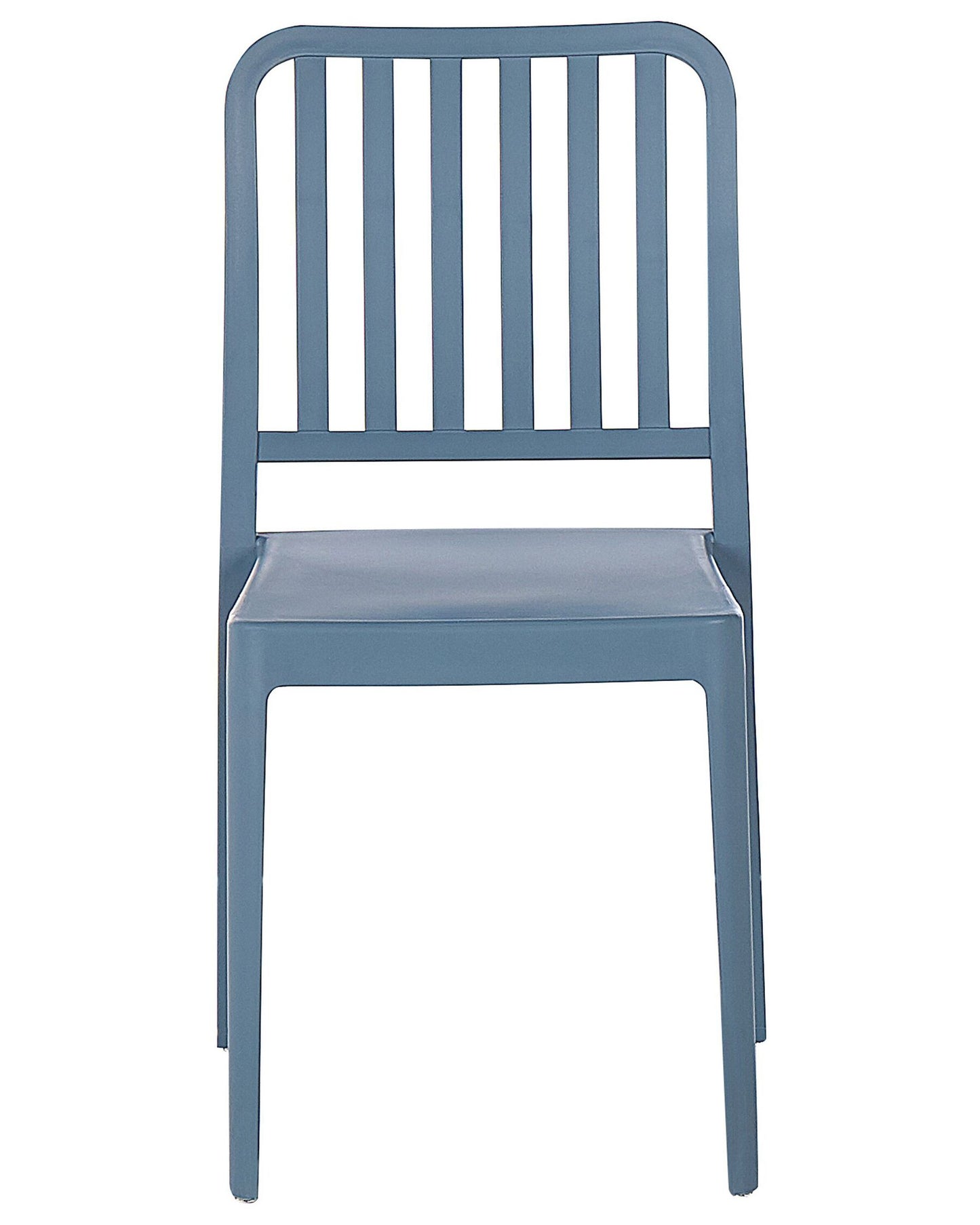 Set of 4 Garden Chairs SERSALE Synthetic Material Blue