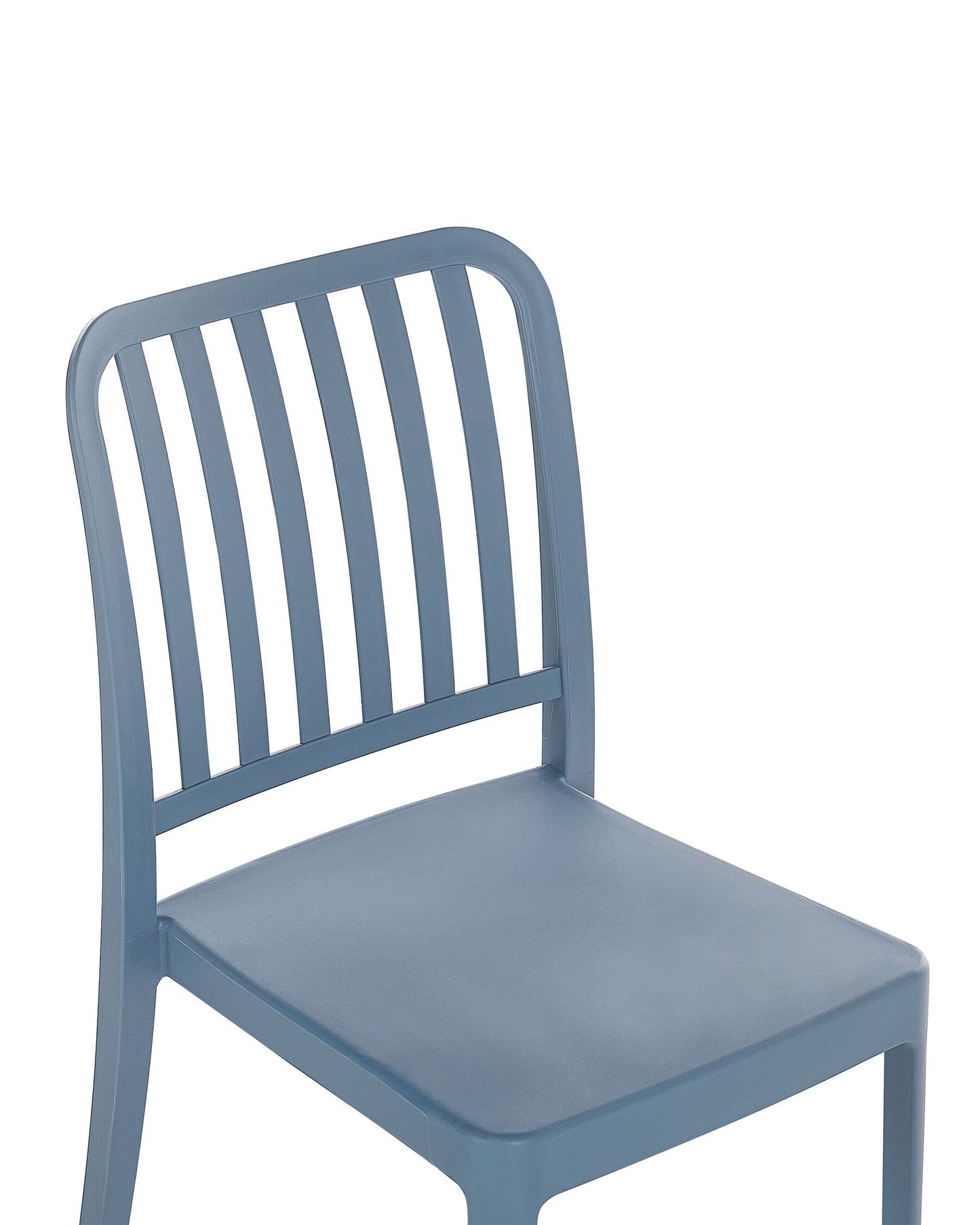 Set of 4 Garden Chairs SERSALE Synthetic Material Blue