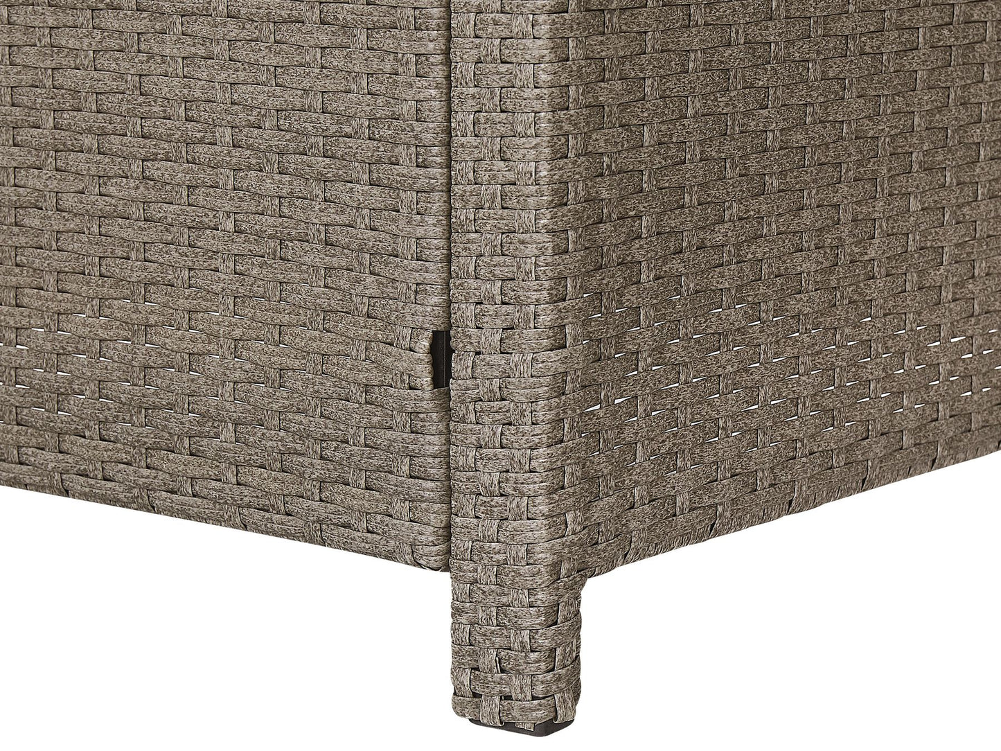 Garden Lounge Set with Table and Ottoman 5 Seater FONTI with Cushions PE Rattan Taupe