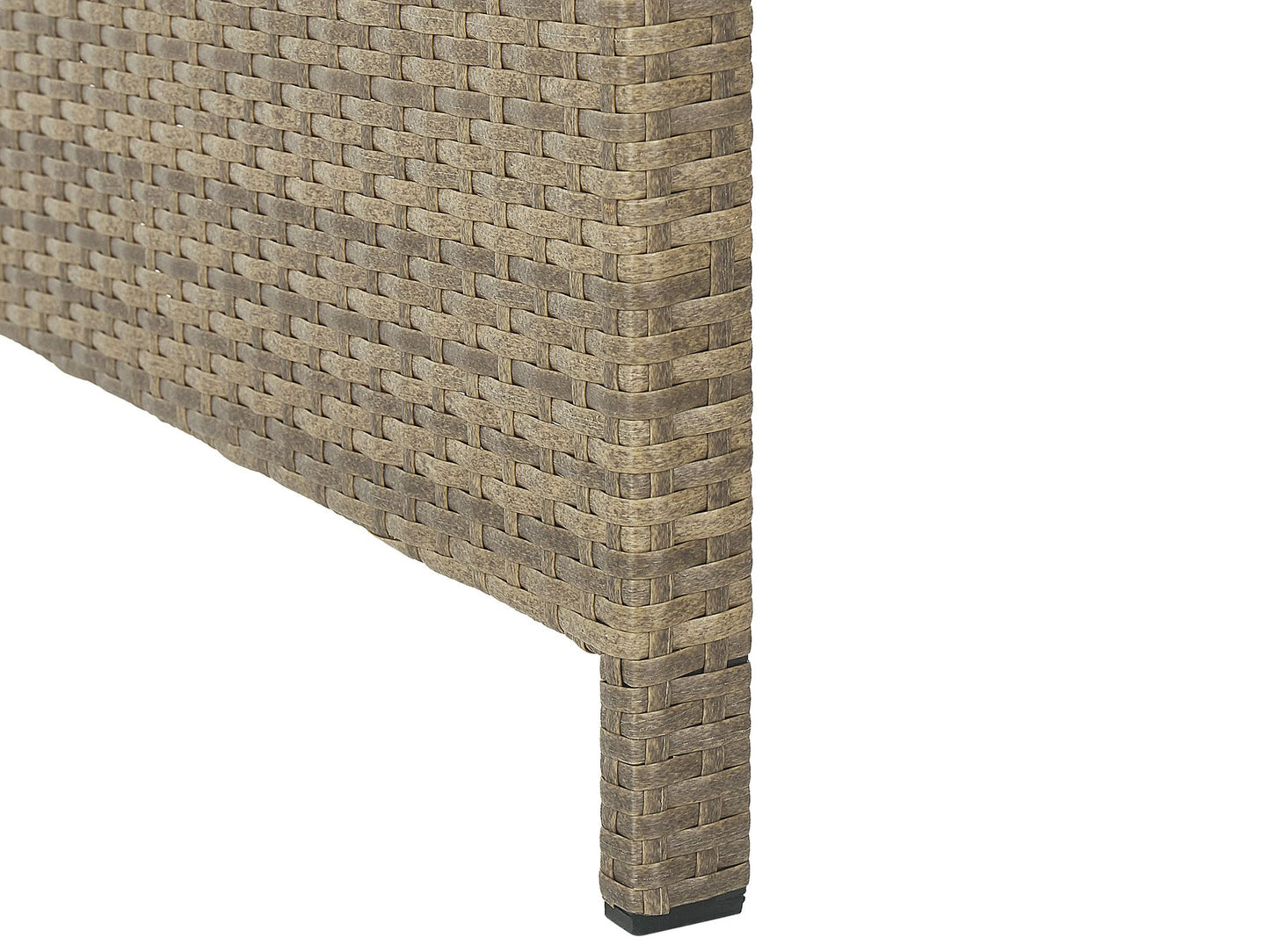 Garden Lounge Set with Table and Ottoman 5 Seater BARDI with Cushions PE Rattan Brown