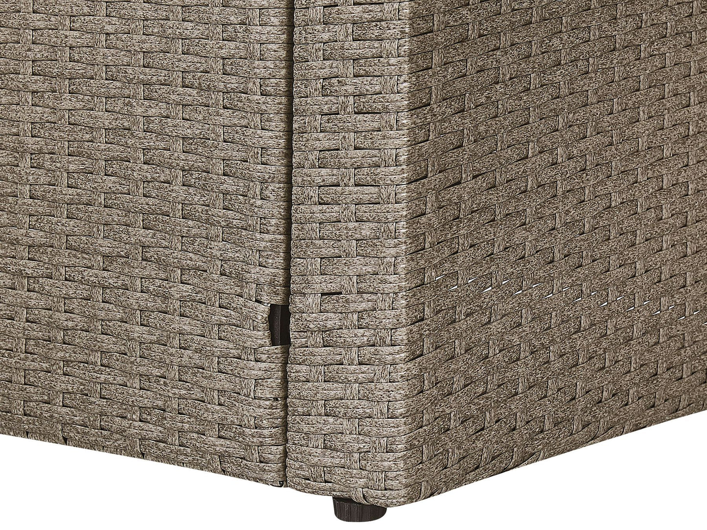 Garden Lounge Set with Table and Ottoman 5 Seater BARDI with Cushions PE Rattan Taupe