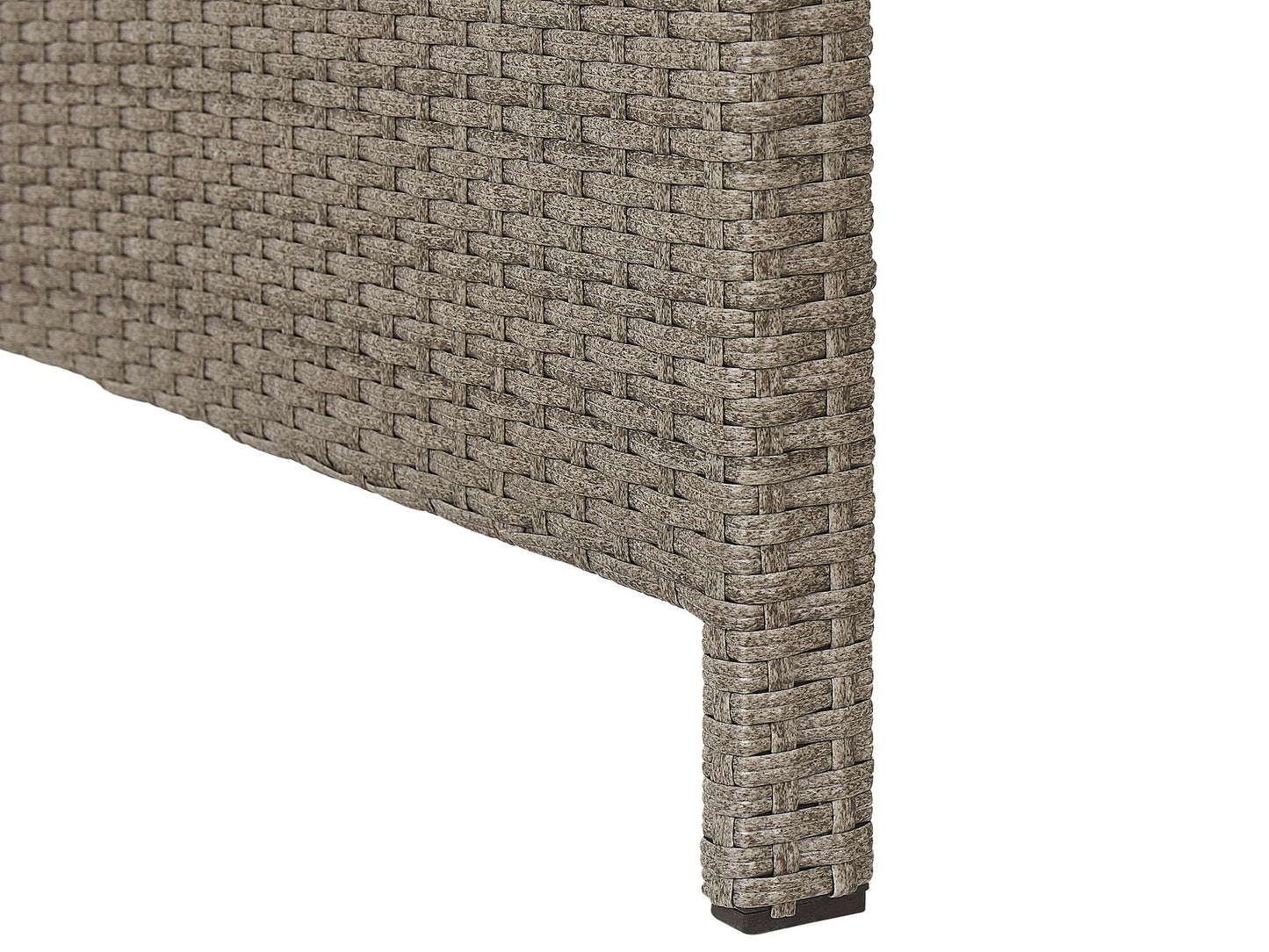 Garden Lounge Set with Table and Ottoman 5 Seater BARDI with Cushions PE Rattan Taupe
