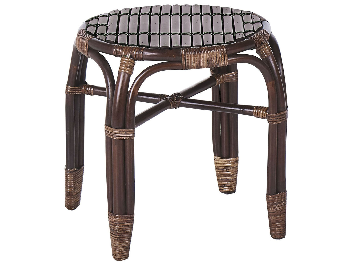 Garden Lounge Set with Table 4 Seater BRINDISI Rattan Dark Brown