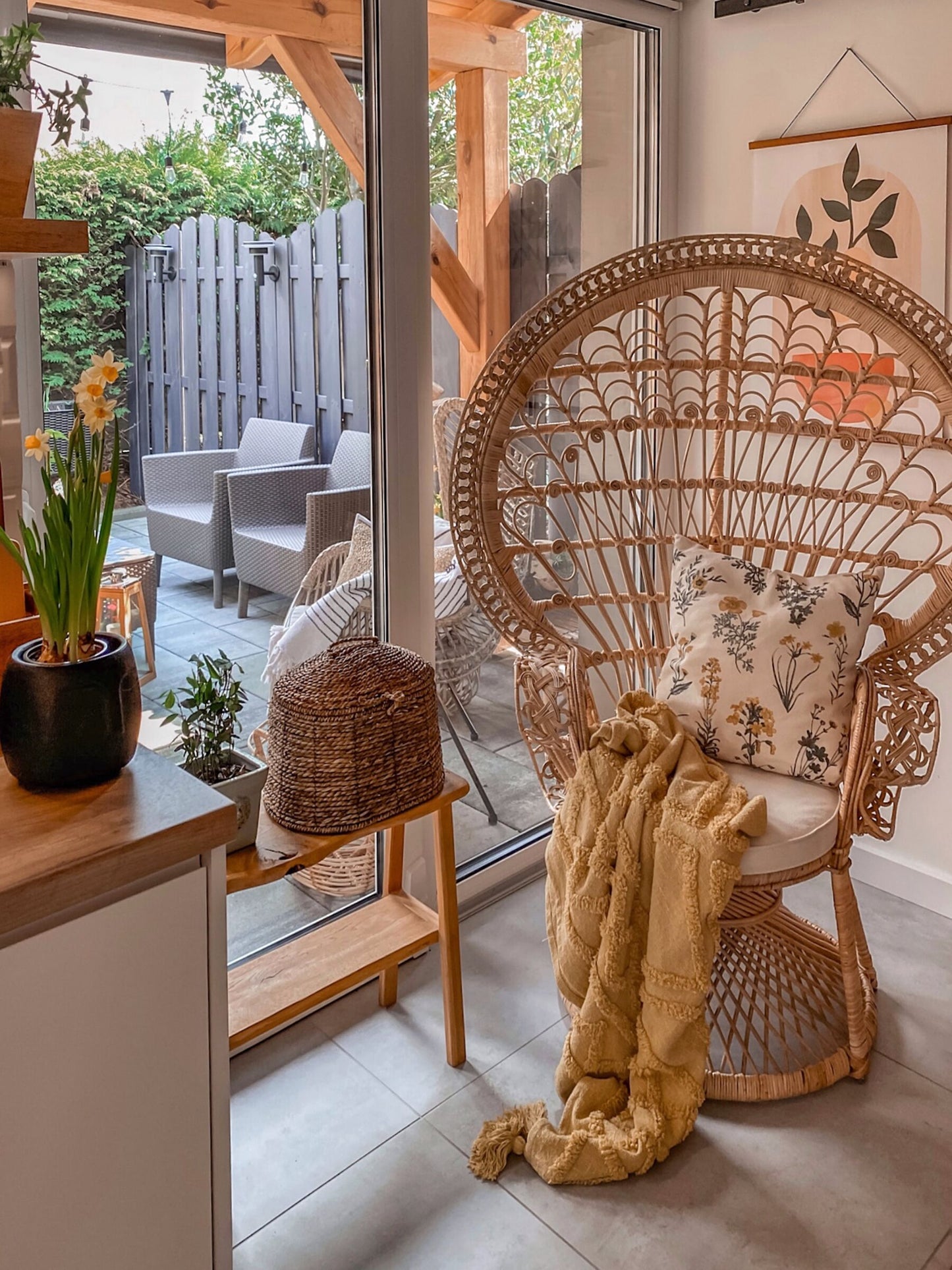 Peacock Chair EMMANUELLE Rattan Natural