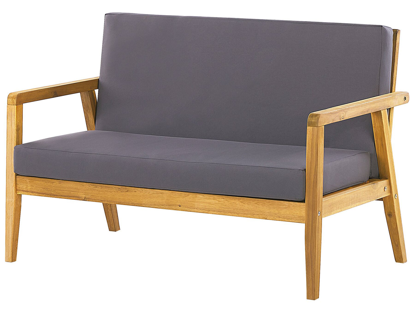 Garden Lounge Set with Table 4 Seater PALLANO Acacia Wood Dark Grey