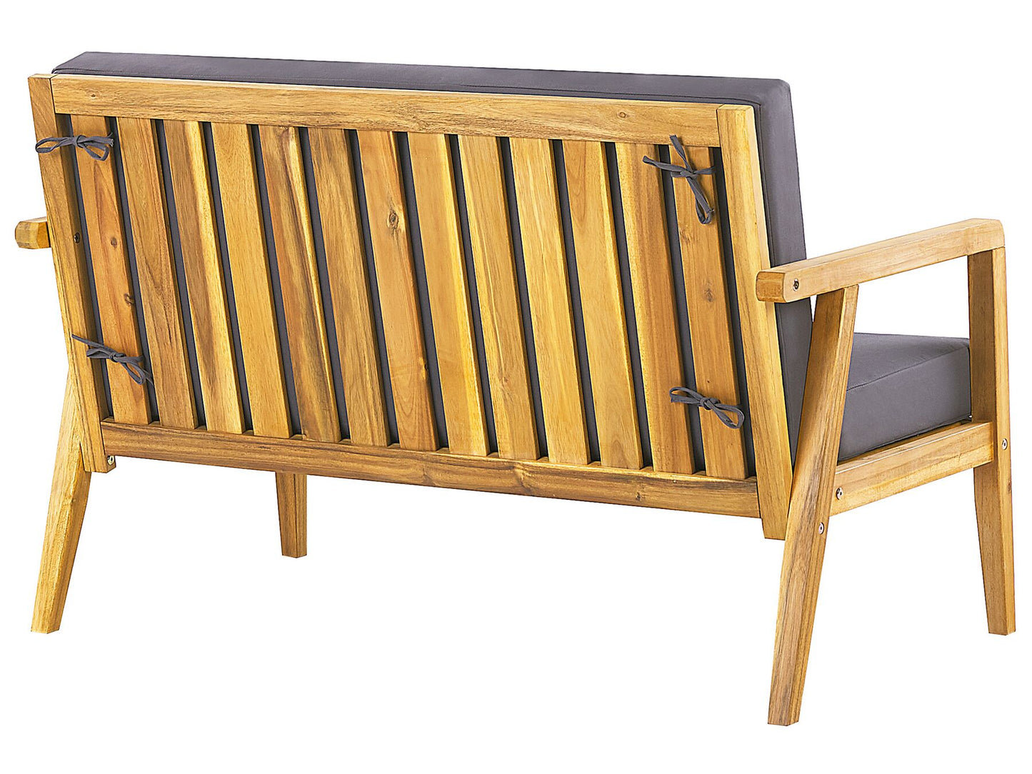 Garden Lounge Set with Table 4 Seater PALLANO Acacia Wood Dark Grey