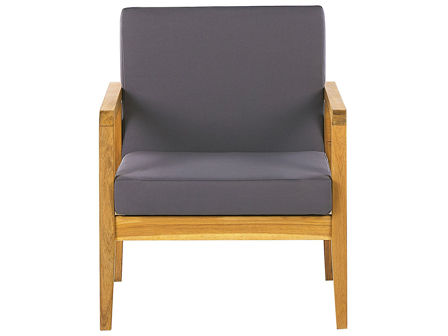 Garden Lounge Set with Table 4 Seater PALLANO Acacia Wood Dark Grey