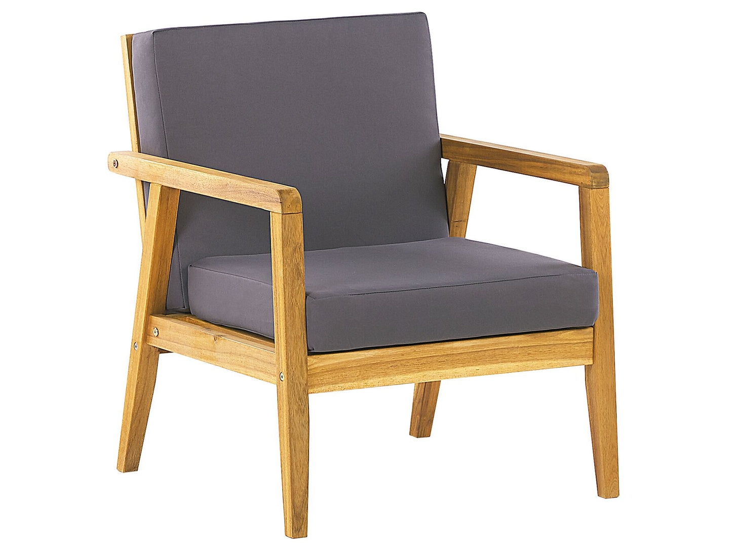 Garden Lounge Set with Table 4 Seater PALLANO Acacia Wood Dark Grey