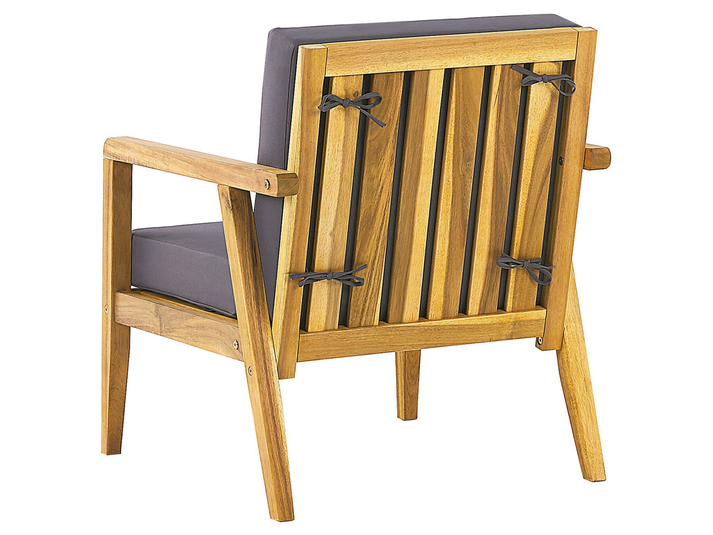 Garden Lounge Set with Table 4 Seater PALLANO Acacia Wood Dark Grey