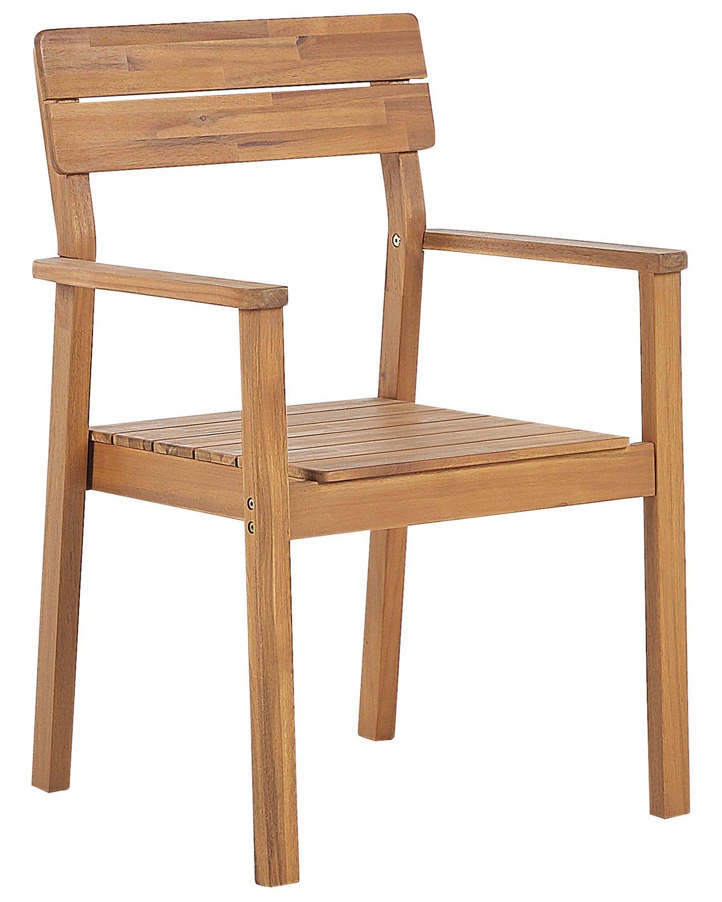 Set of 4 Garden Chairs FORNELLI Acacia Wood Brown