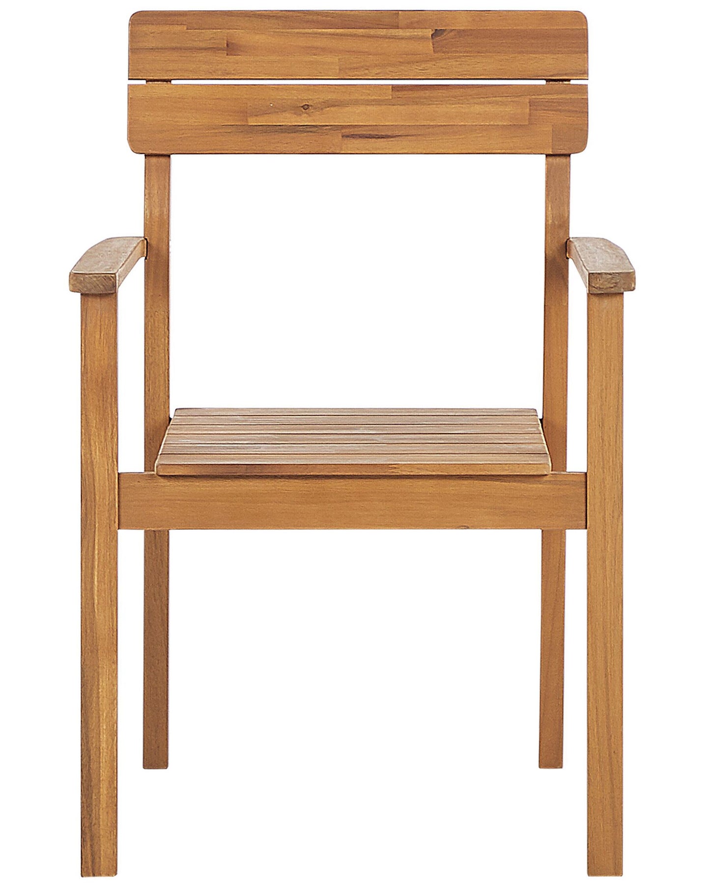 Set of 4 Garden Chairs FORNELLI Acacia Wood Brown