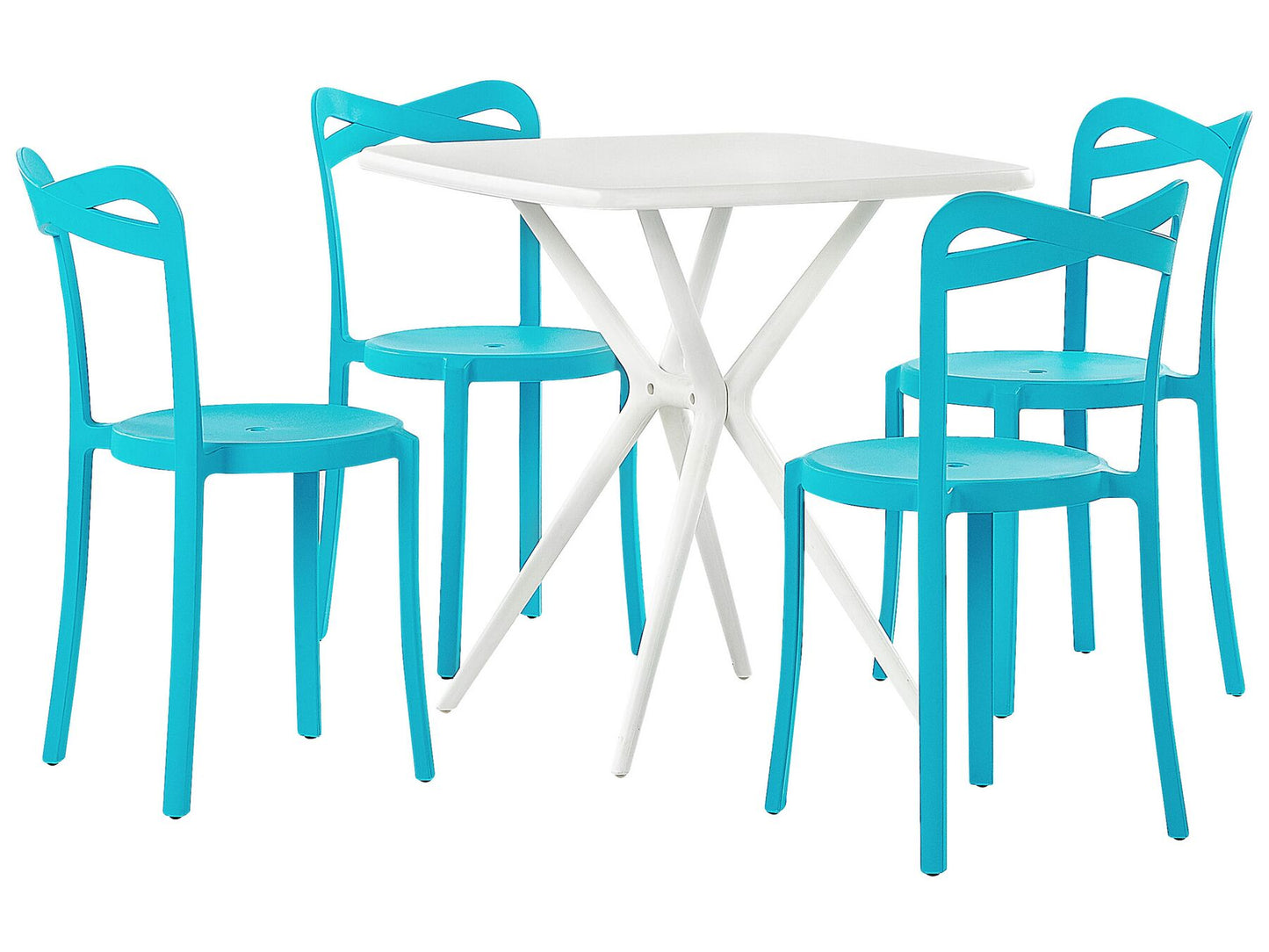 Garden Dining Set 4 Seater SERSALE/CAMOGLI Turquoise