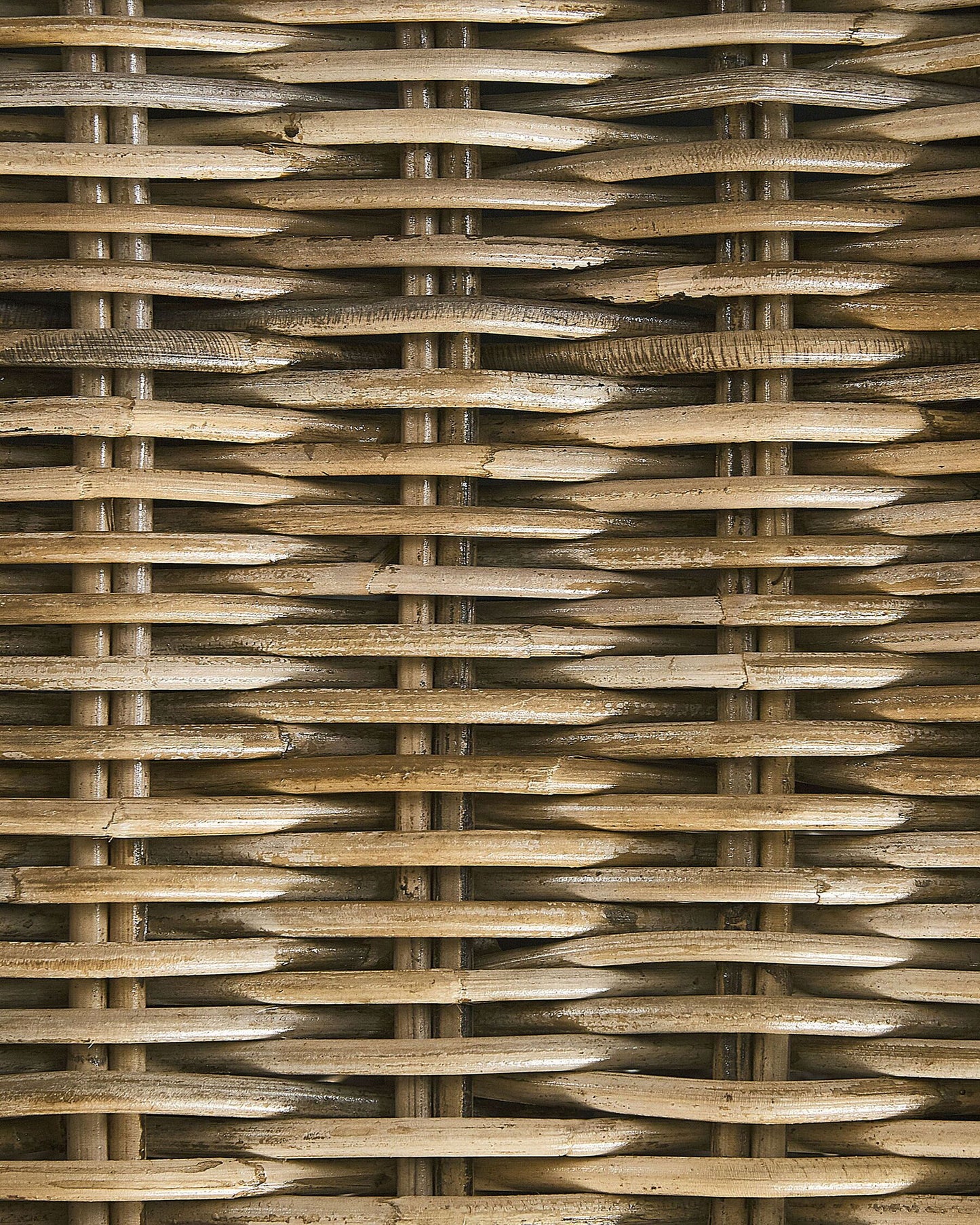 Garden Armchair with Footstool Rattan Natural