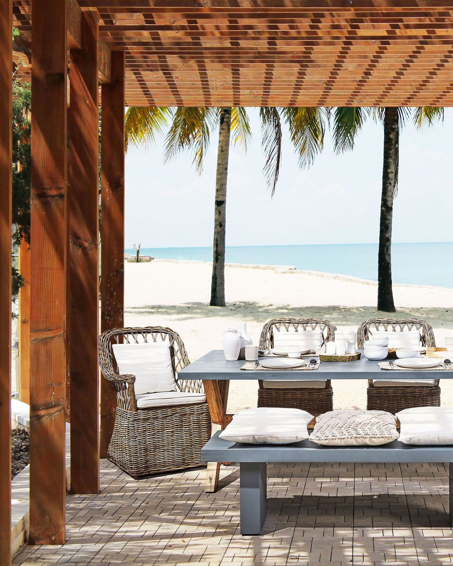 Garden Armchair MAROS Rattan Natural