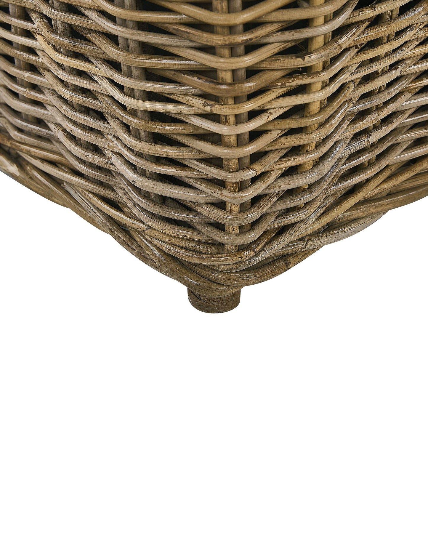 Set of 2 Garden Armchairs with Cushions MAROS Rattan Natural