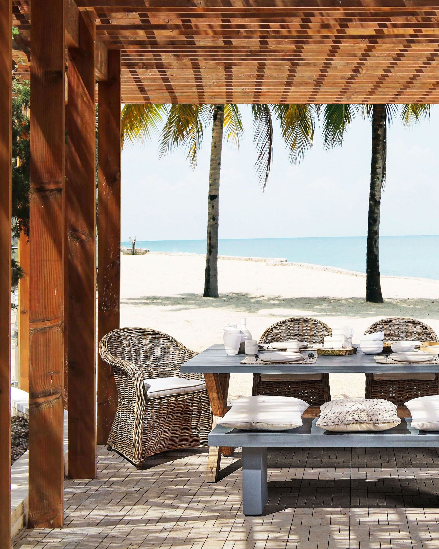 Garden Armchair SUSUA Rattan Natural
