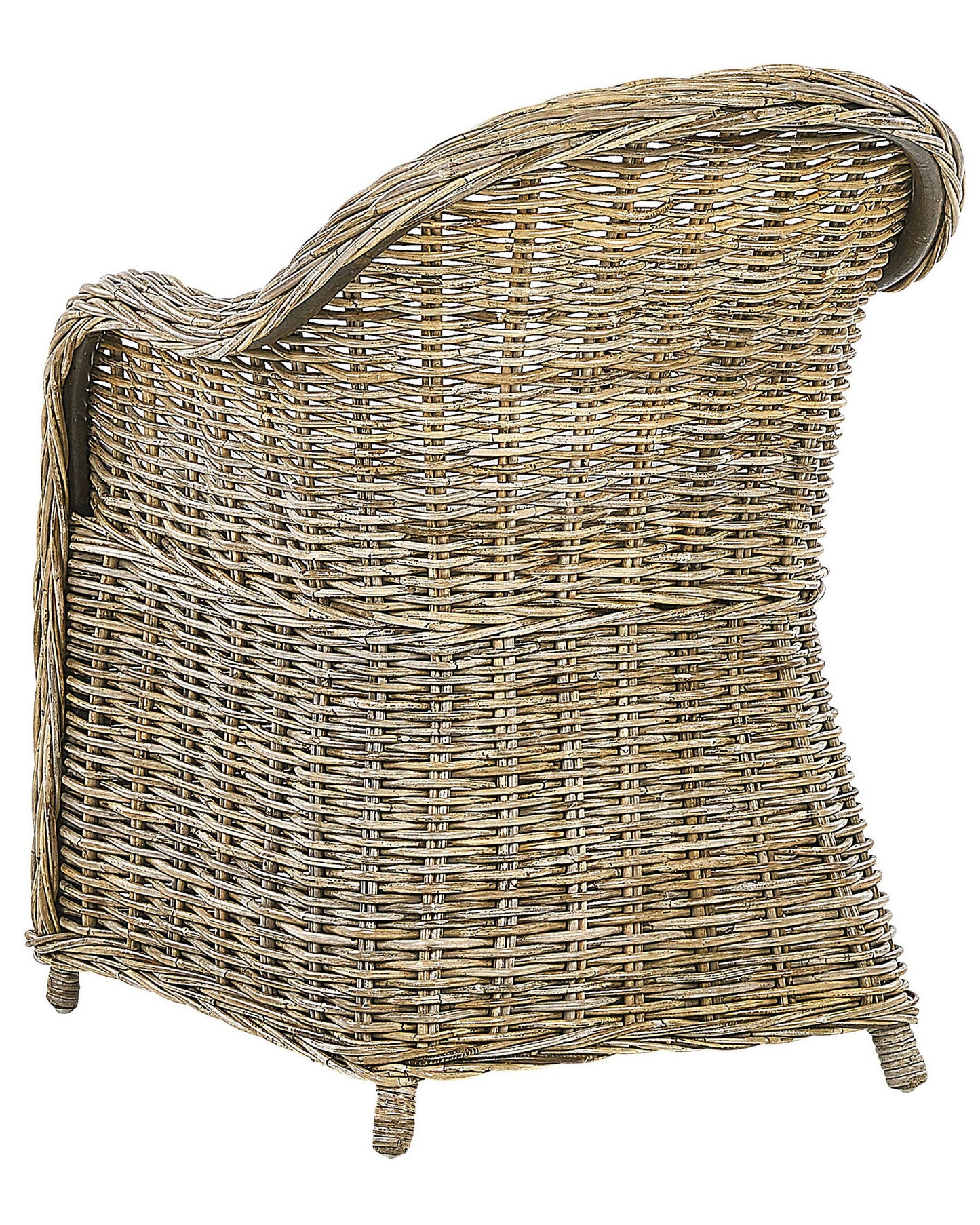 set of 2 garden armchairs with cushions susua rattan natural