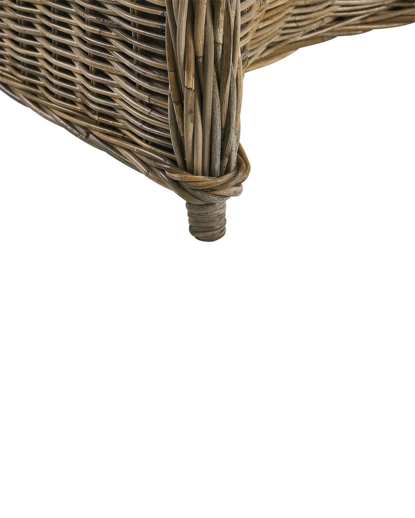 set of 2 garden armchairs with cushions susua rattan natural
