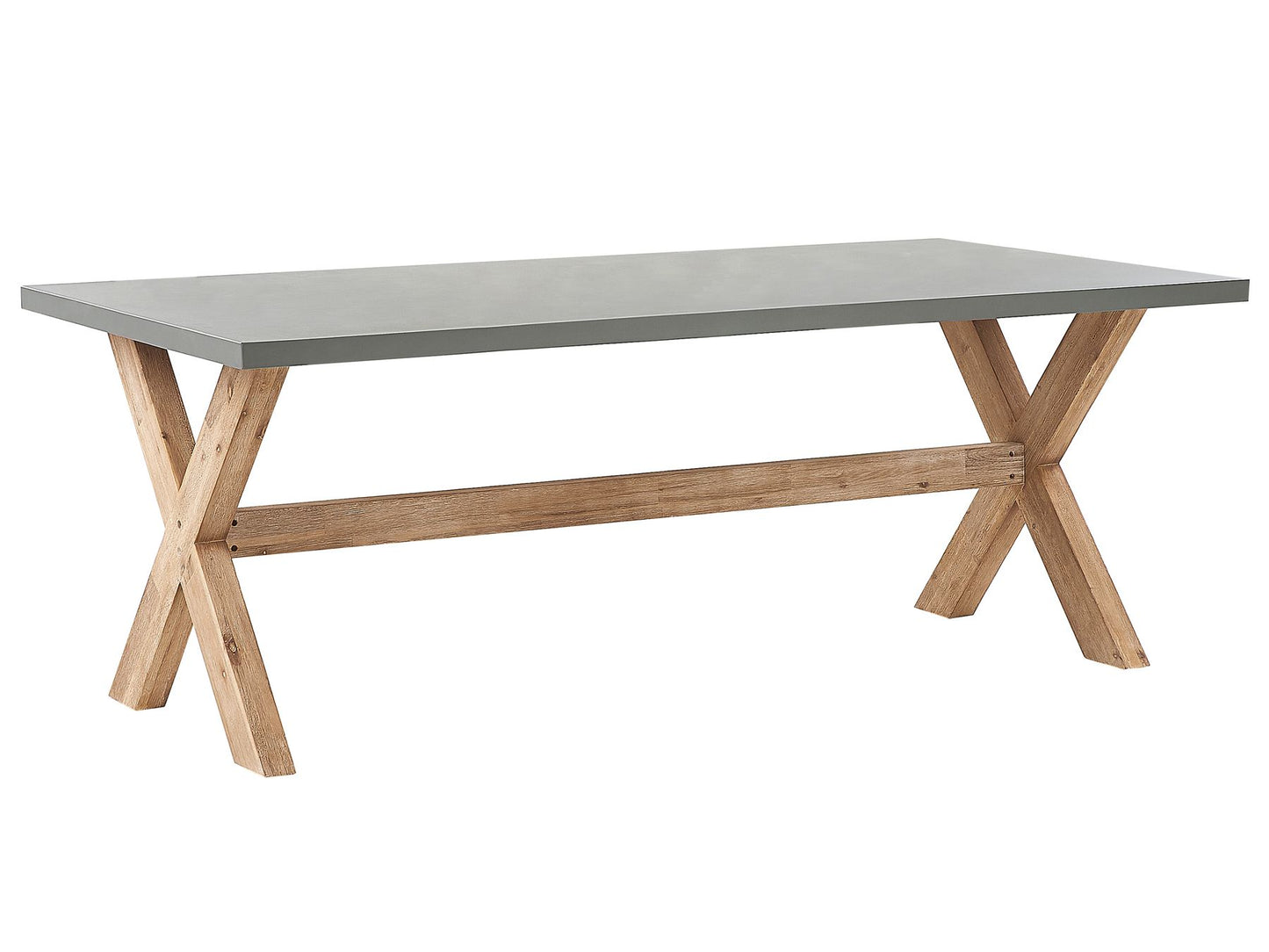 Garden Dining Set 6 Seater MAROS/OLBIA with Cushions Concrete Light Brown