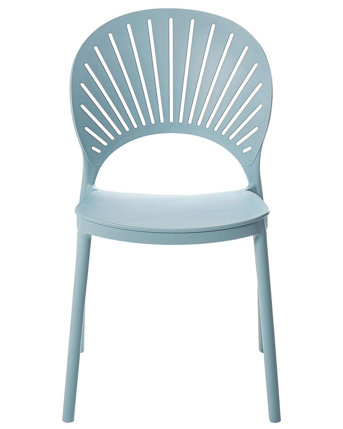 Set of 4 Garden Chairs OSTIA Light Blue