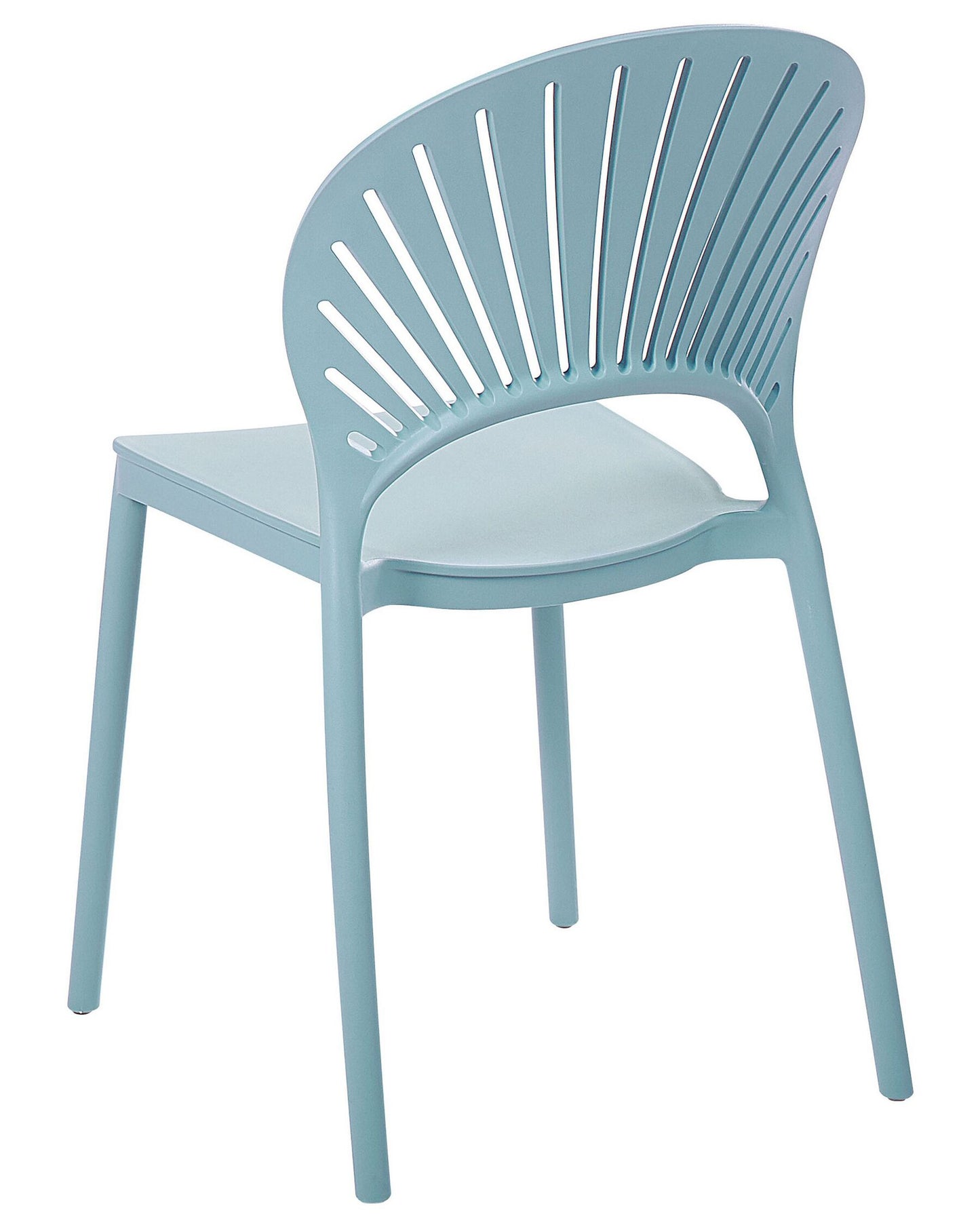 Set of 4 Garden Chairs OSTIA Light Blue