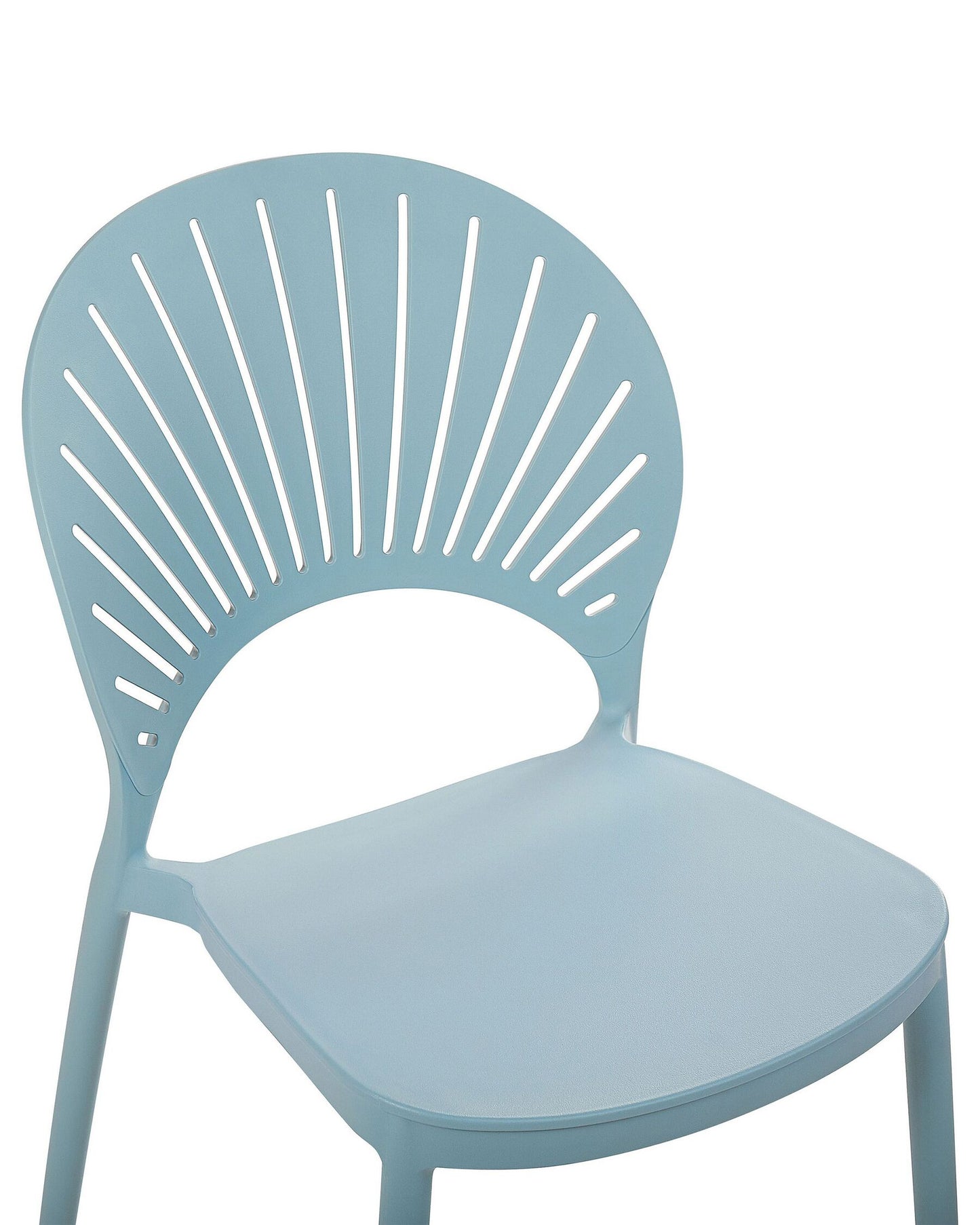 Set of 4 Garden Chairs OSTIA Light Blue