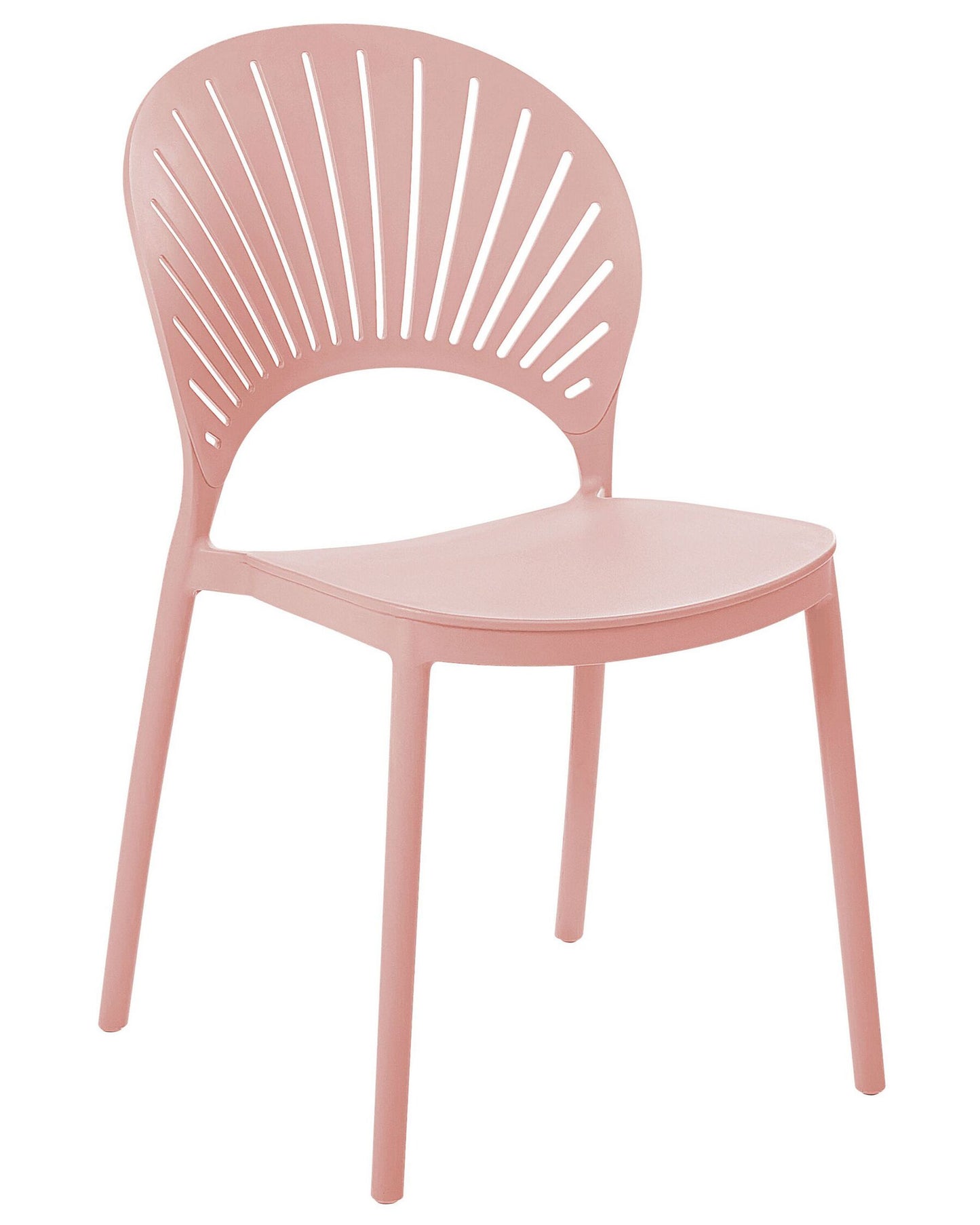 Set of 4 Garden Chairs OSTIA Pastel Pink