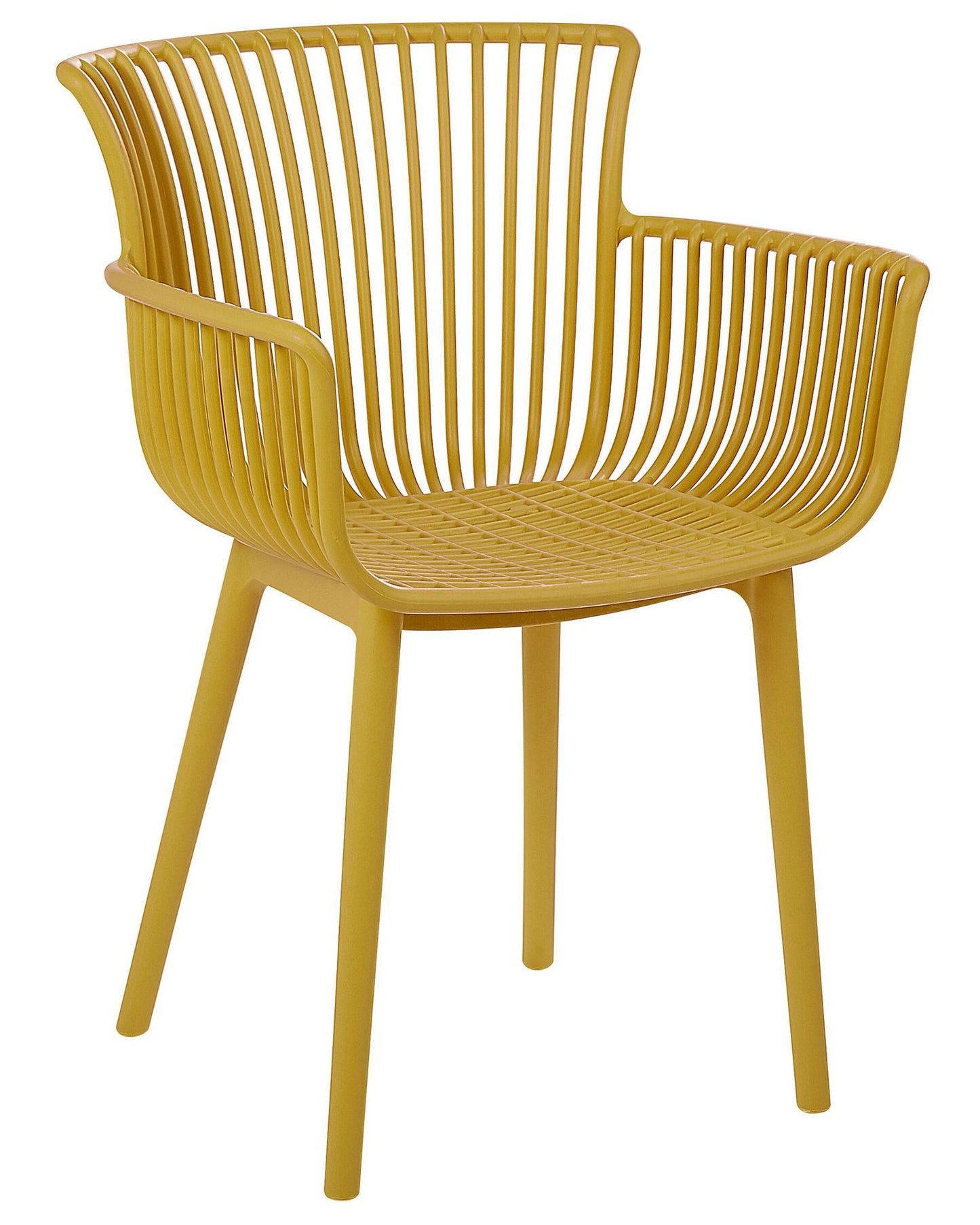 Set of 4 Garden Chairs PESARO Yellow