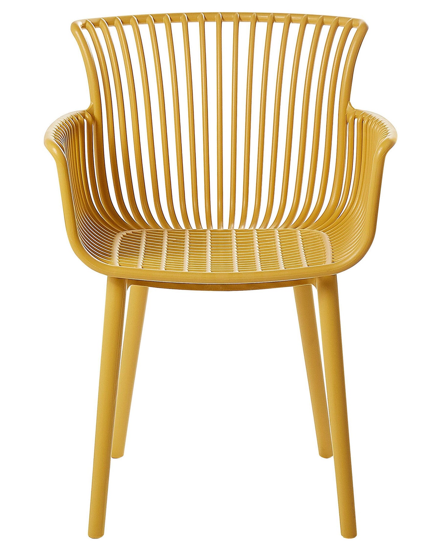 Set of 4 Garden Chairs PESARO Yellow