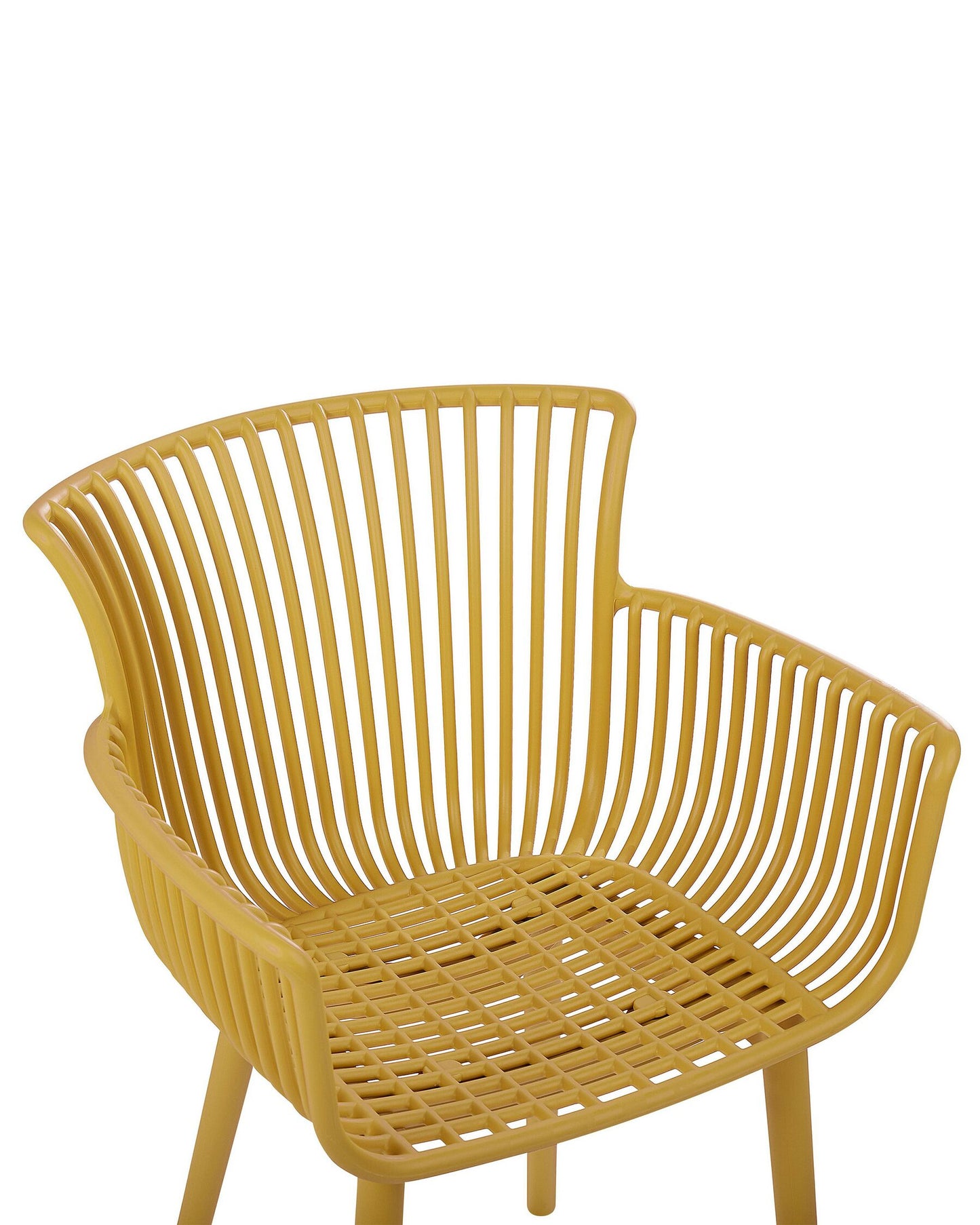 Set of 4 Garden Chairs PESARO Yellow