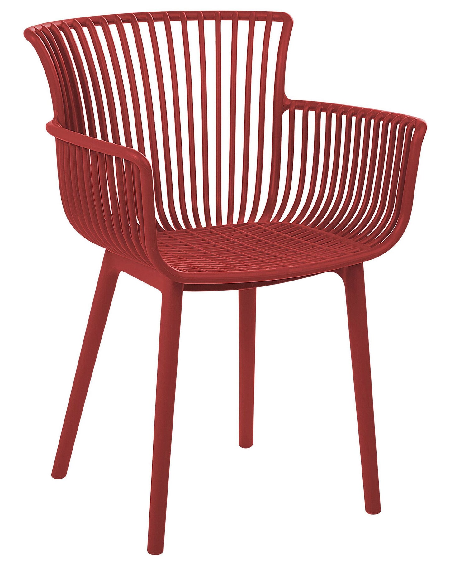 Set of 4 Garden Chairs PESARO Red
