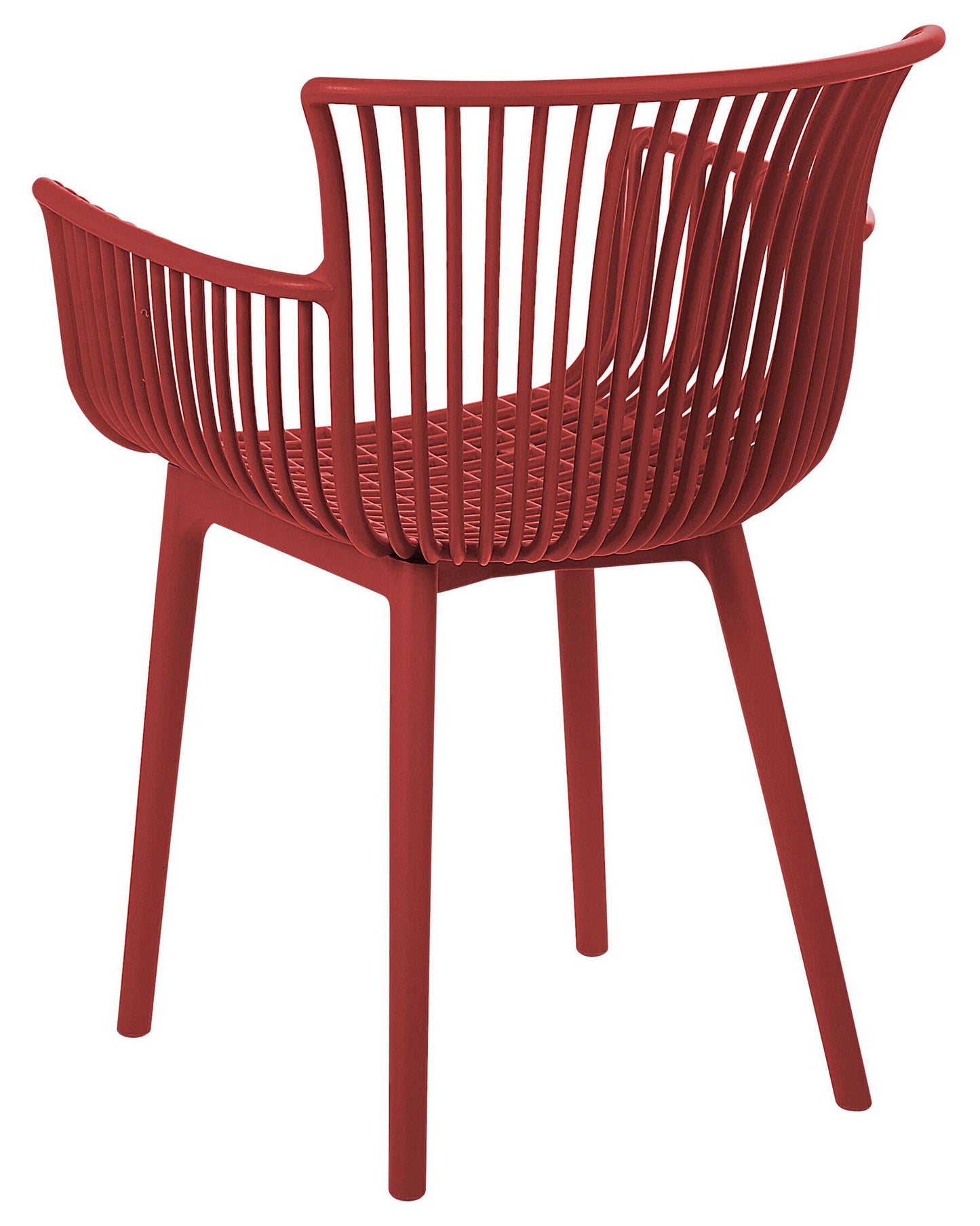 Set of 4 Garden Chairs PESARO Red