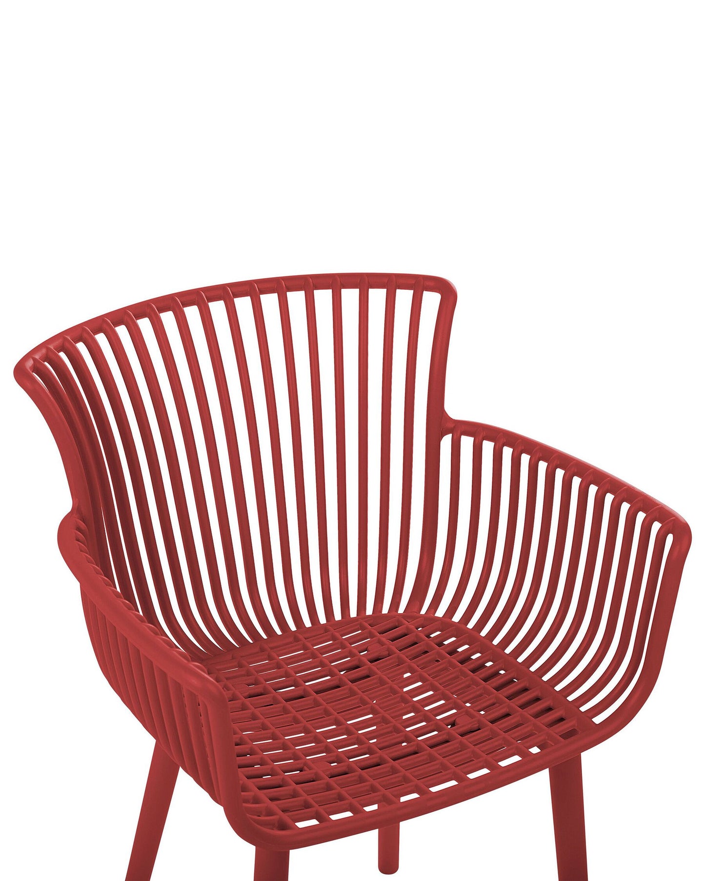 Set of 4 Garden Chairs PESARO Red