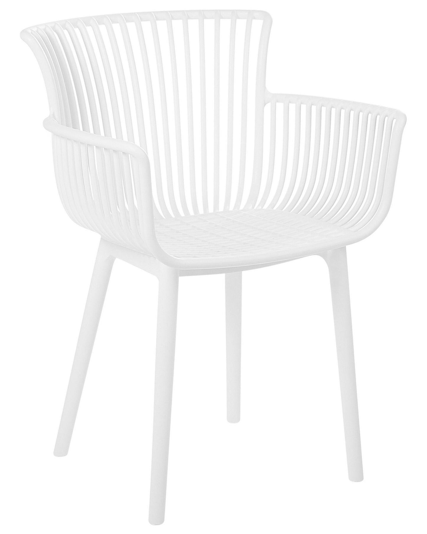 Set of 4 Garden Chairs PESARO White