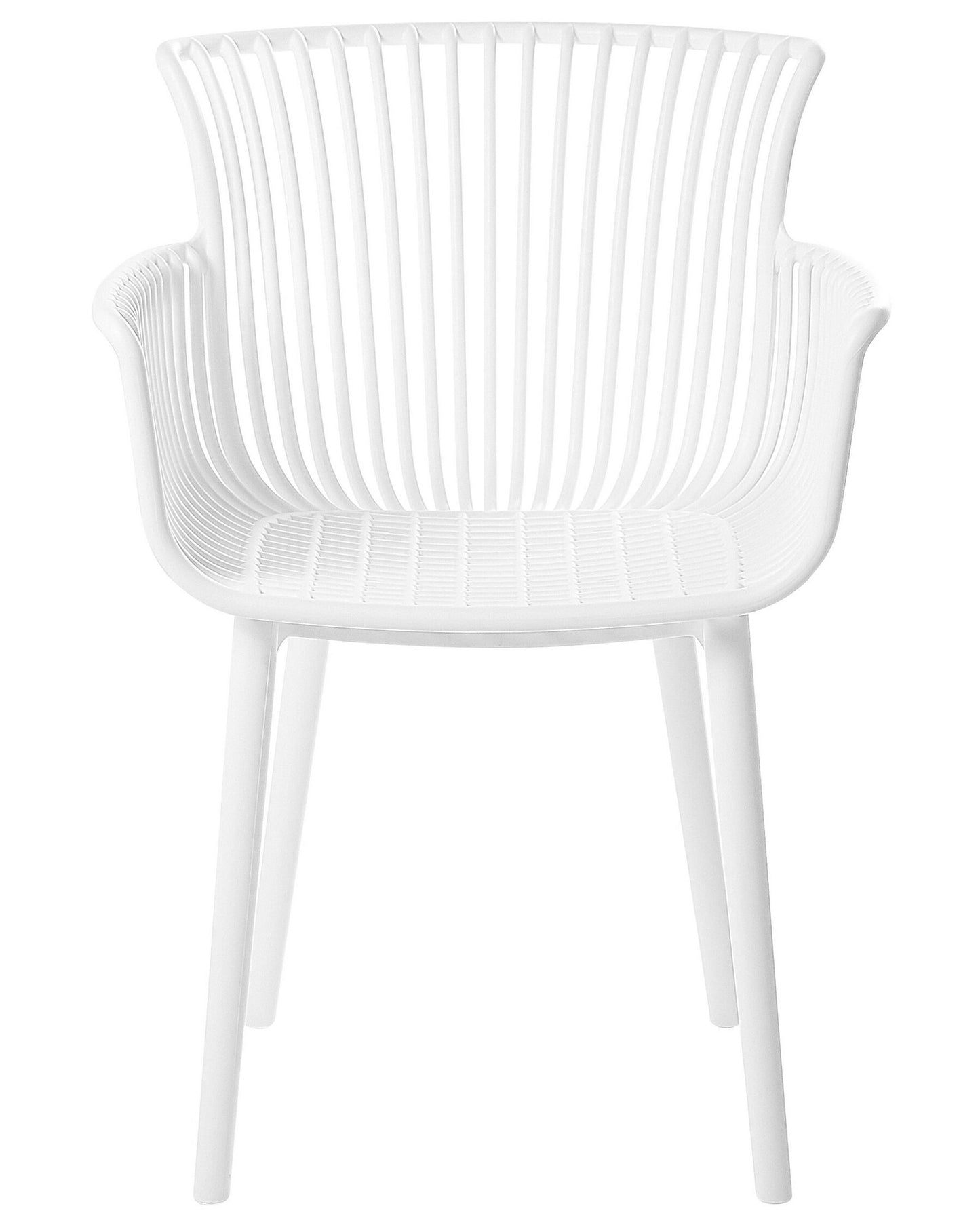 Set of 4 Garden Chairs PESARO White