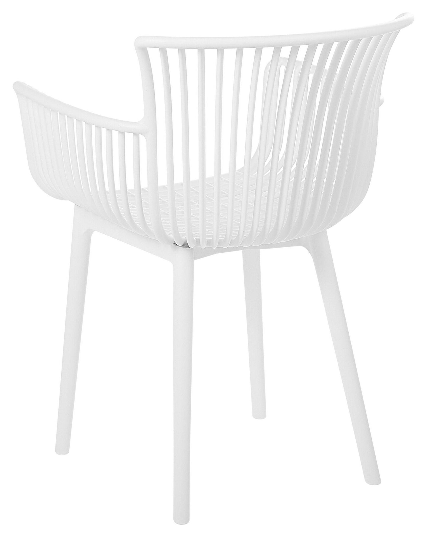 Set of 4 Garden Chairs PESARO White